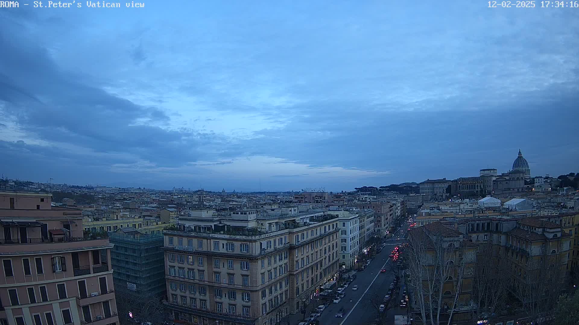 Rome Skyline, Dome of St. Peter's - Vatican View Live Cam - Lazio, Italy