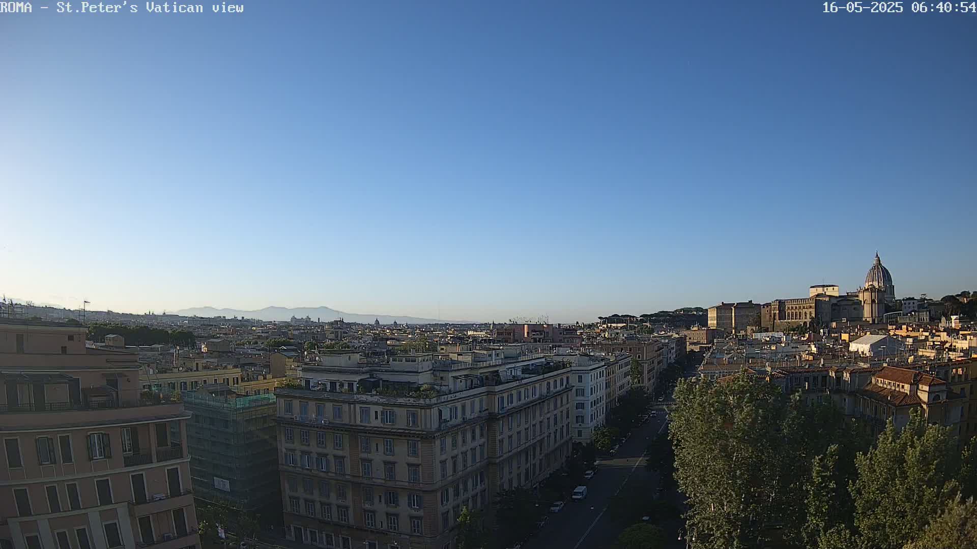 Rome Skyline, Dome of St. Peter's - Vatican View Live Cam - Lazio, Italy