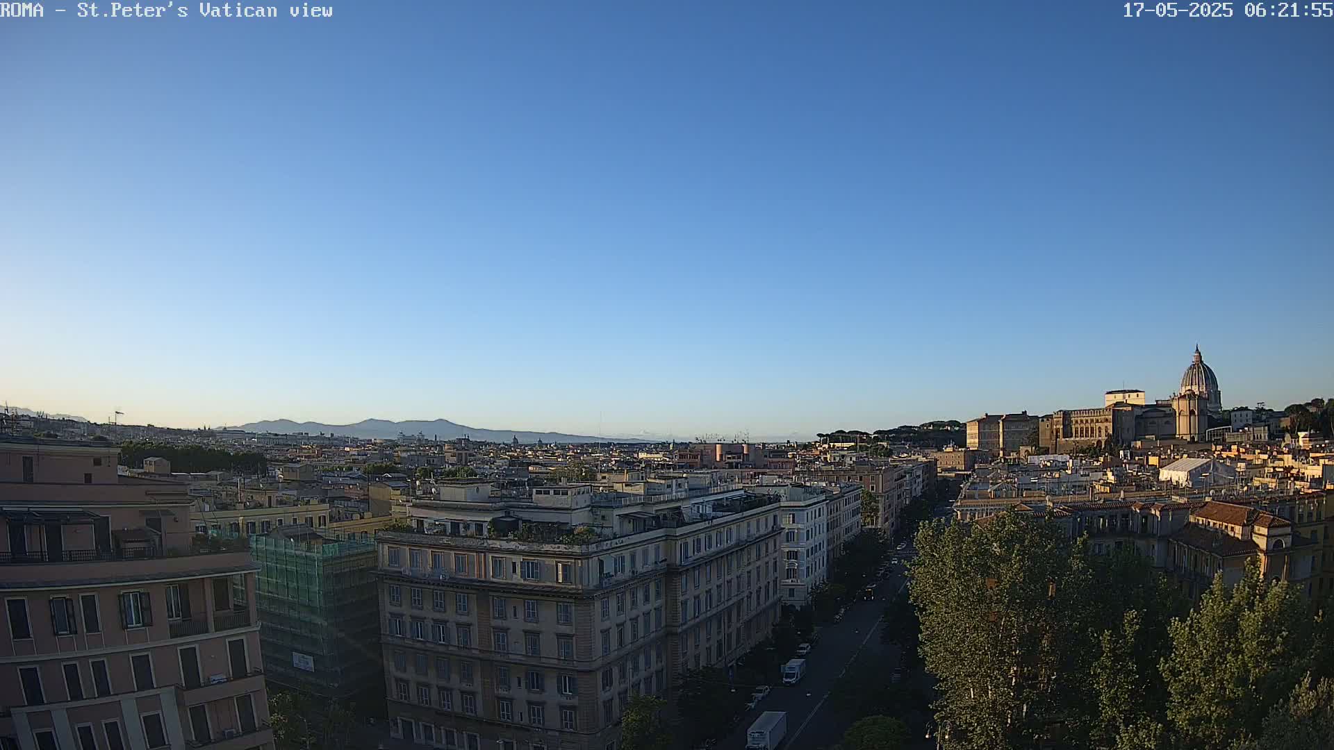Rome Skyline, Dome of St. Peter's - Vatican View Live Cam - Lazio, Italy