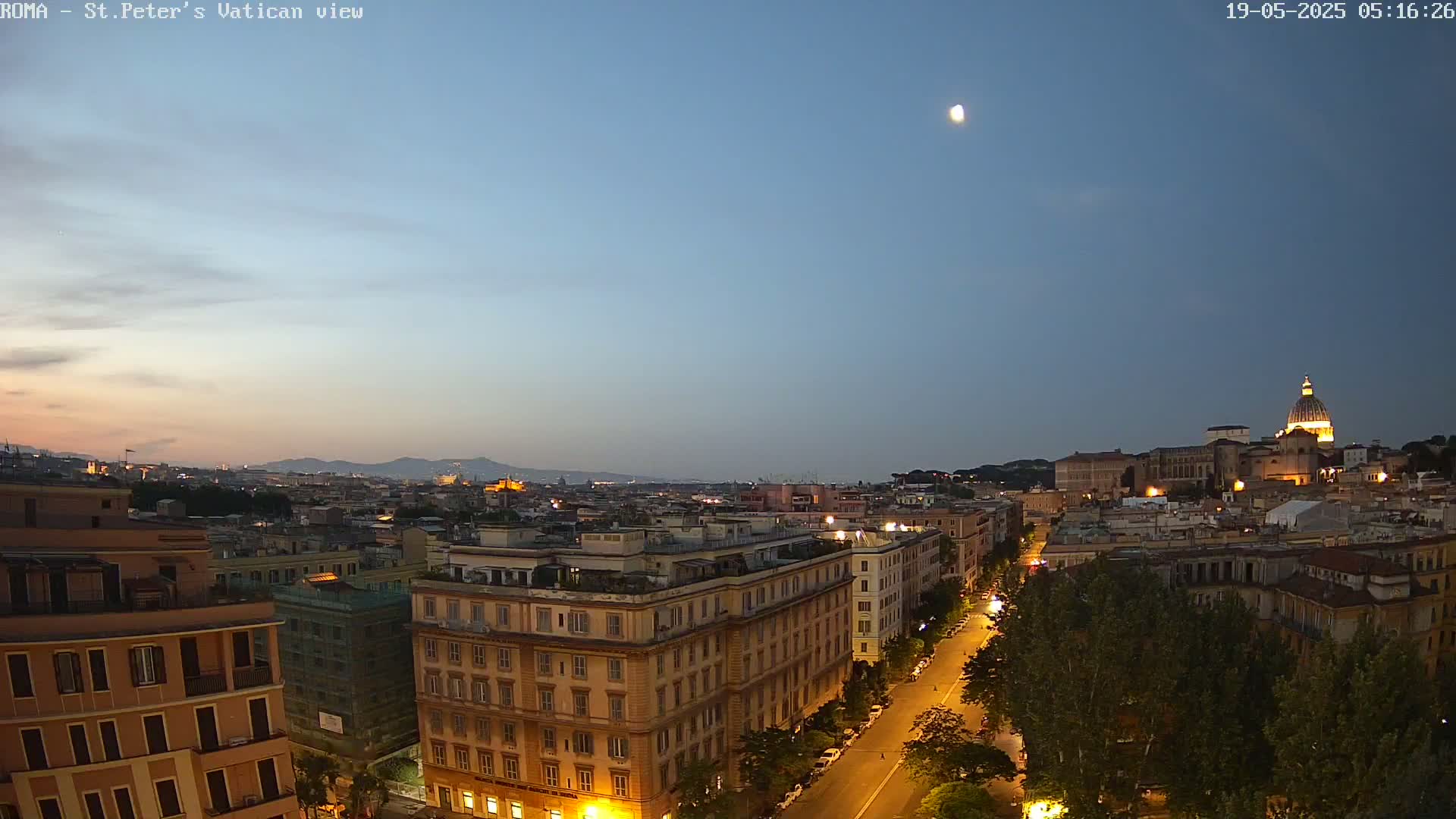 Rome Skyline, Dome of St. Peter's - Vatican View Live Cam - Lazio, Italy