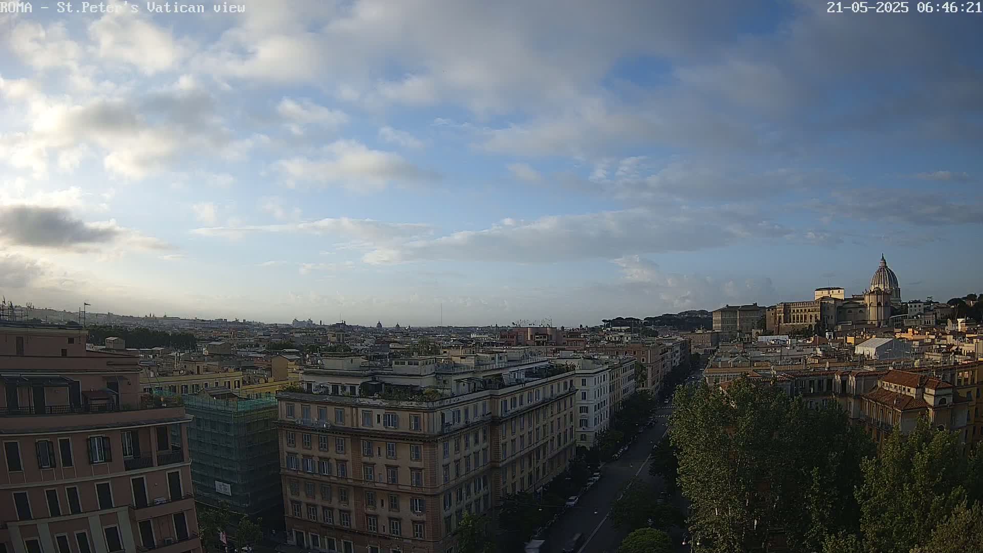 Rome Skyline, Dome of St. Peter's - Vatican View Live Cam - Lazio, Italy