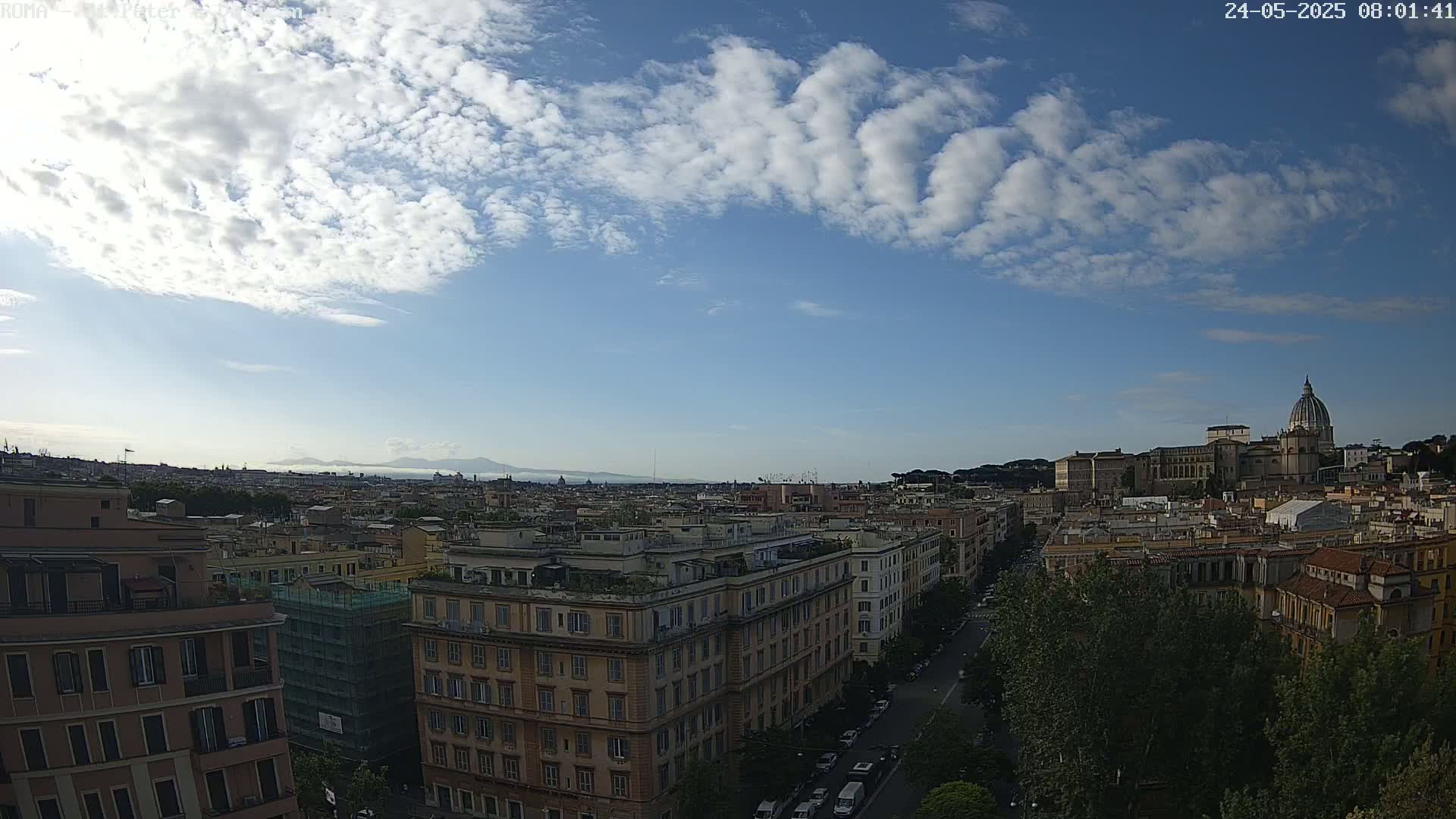 Rome Skyline, Dome of St. Peter's - Vatican View Live Cam - Lazio, Italy