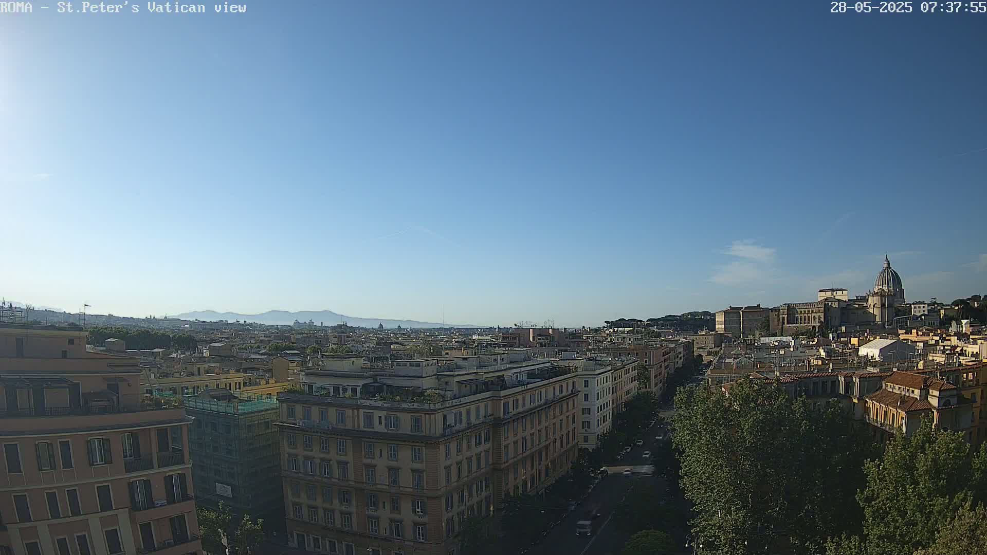Rome Skyline, Dome of St. Peter's - Vatican View Live Cam - Lazio, Italy