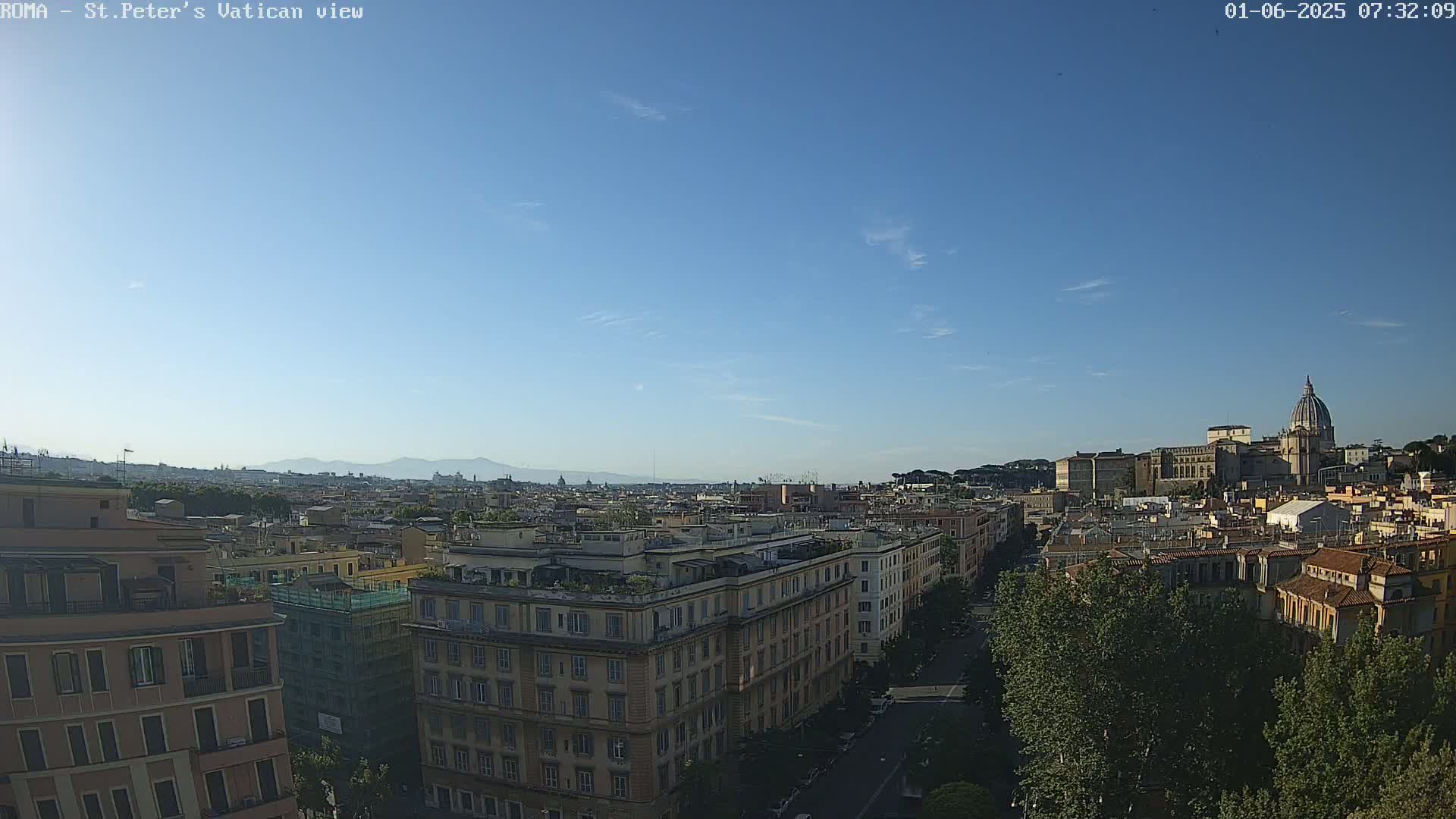 Rome Skyline, Dome of St. Peter's - Vatican View Live Cam - Lazio, Italy