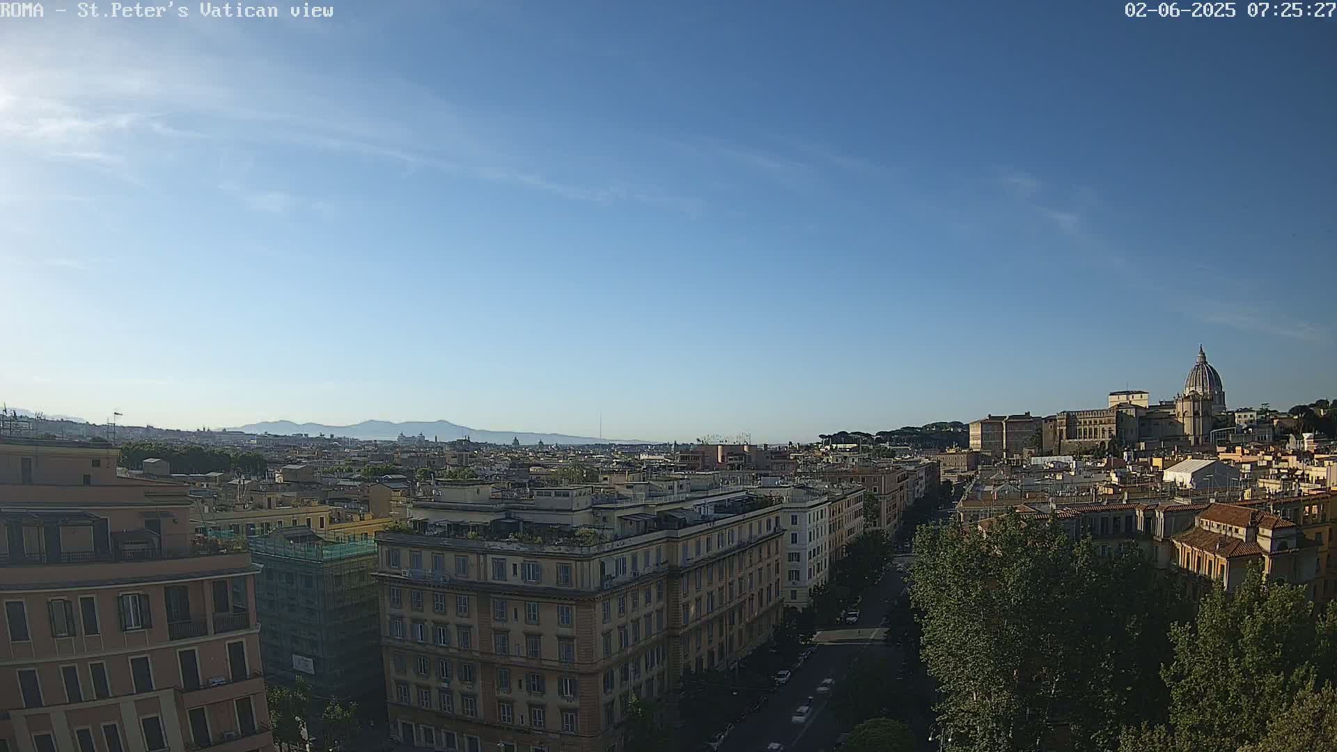 Rome Skyline, Dome of St. Peter's - Vatican View Live Cam - Lazio, Italy
