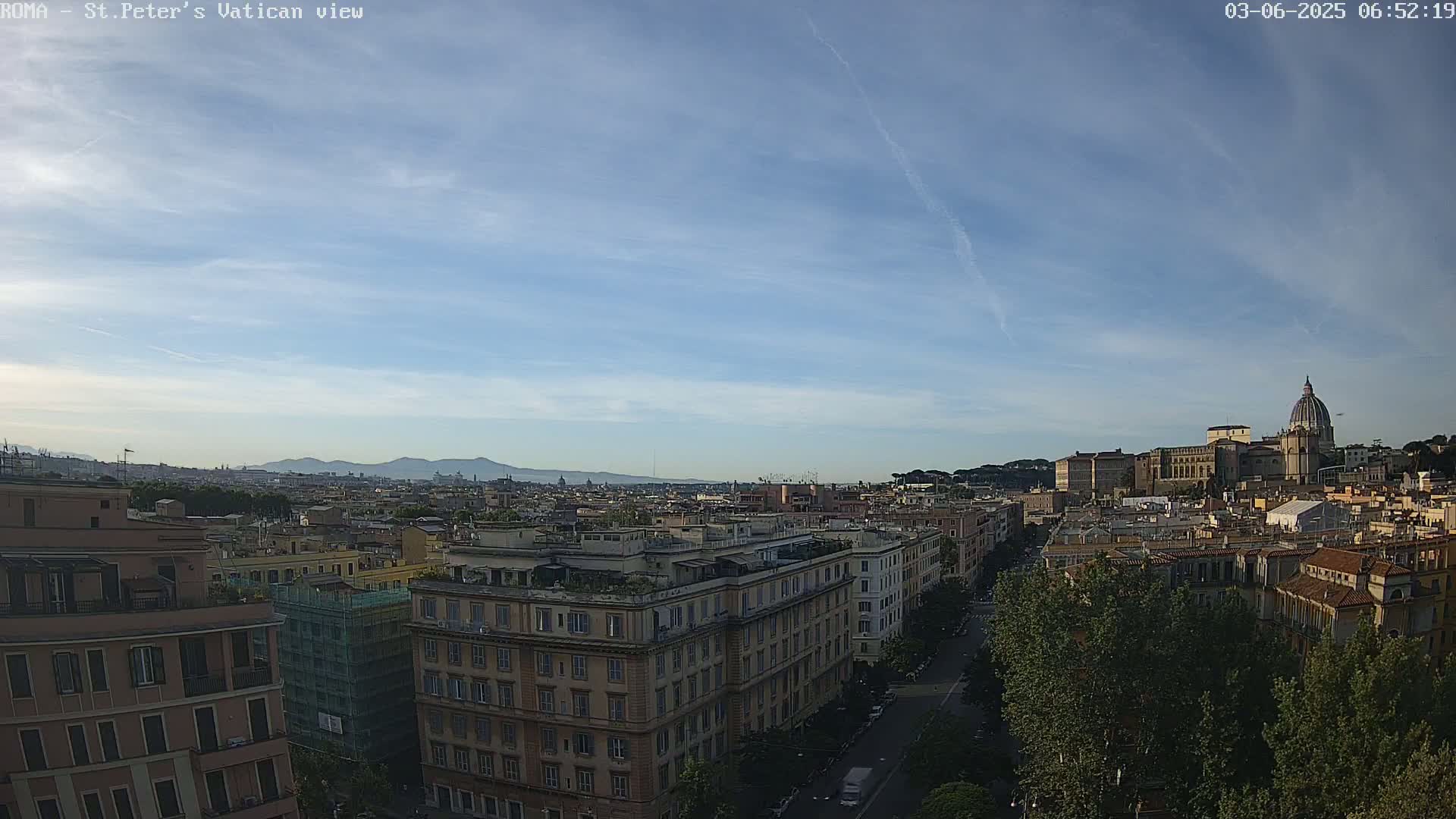 Rome Skyline, Dome of St. Peter's - Vatican View Live Cam - Lazio, Italy