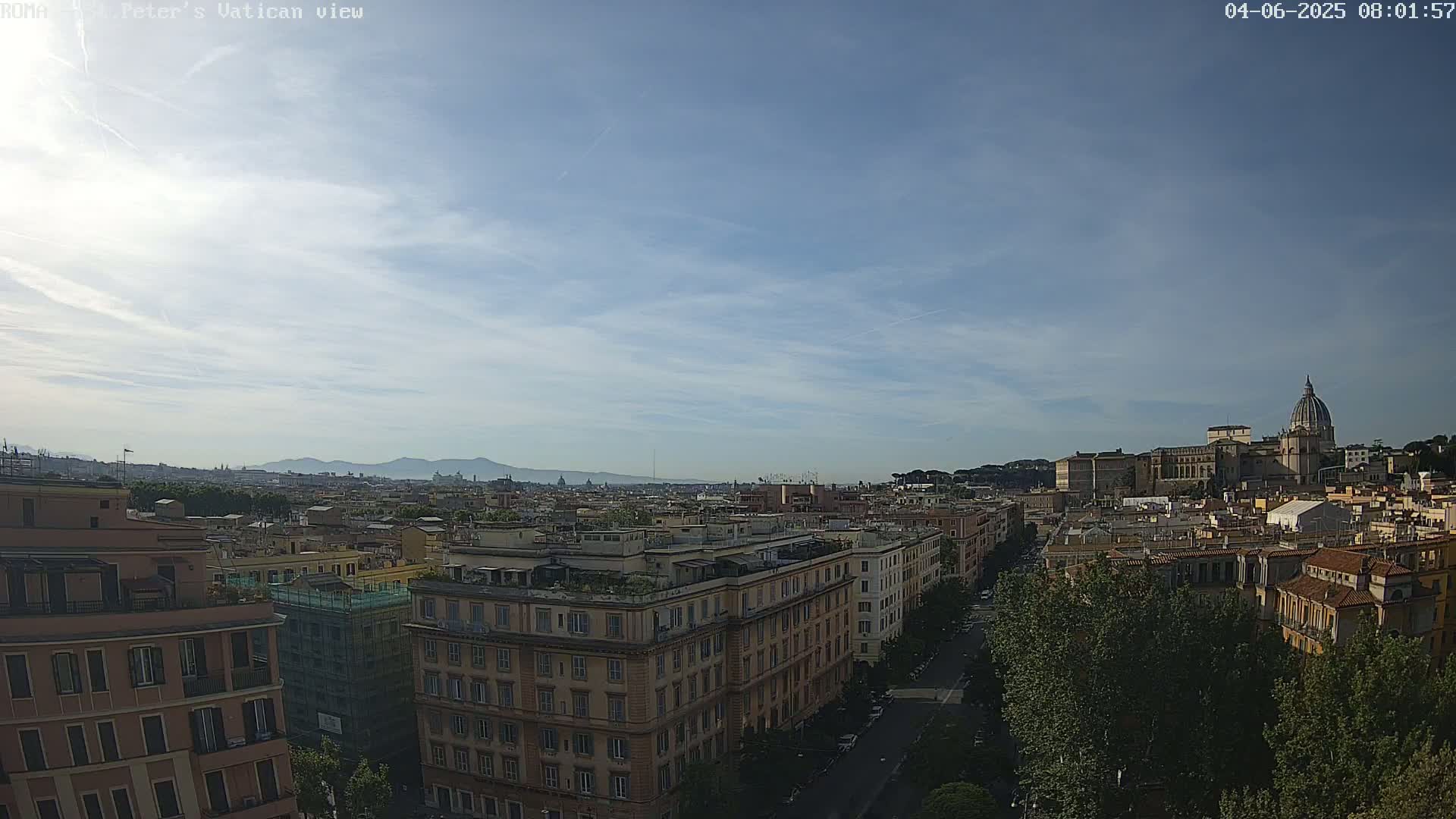 Rome Skyline, Dome of St. Peter's - Vatican View Live Cam - Lazio, Italy