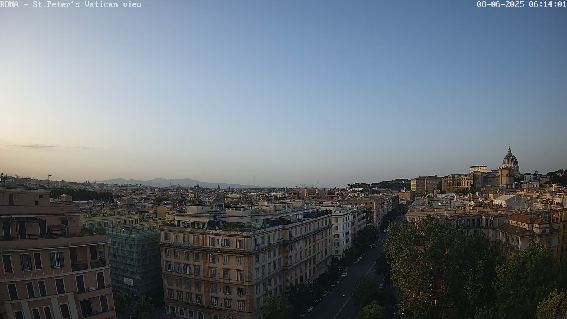 Rome Skyline, Dome of St. Peter's - Vatican View Live Cam - Lazio, Italy