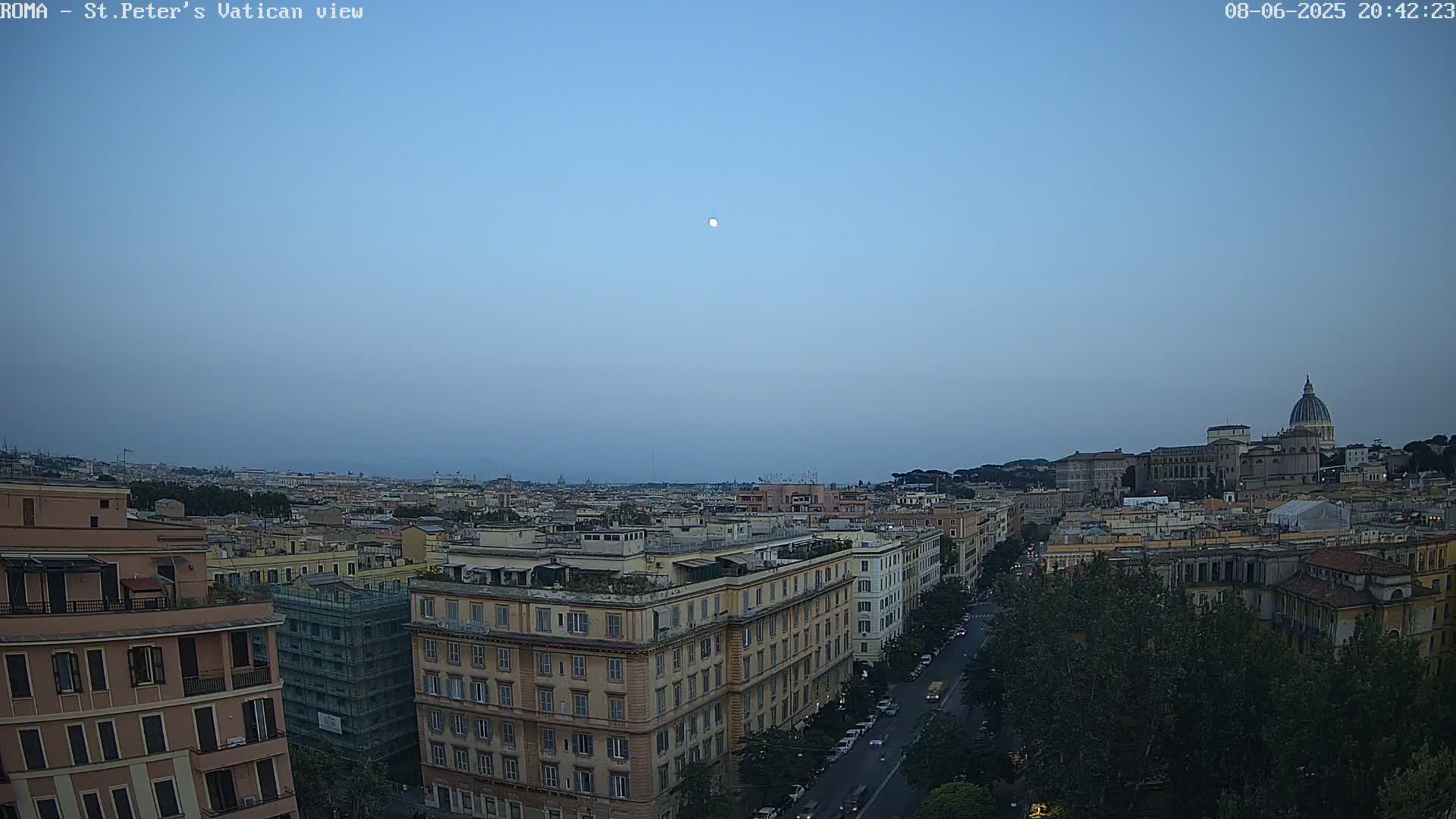 Rome Skyline, Dome of St. Peter's - Vatican View Live Cam - Lazio, Italy