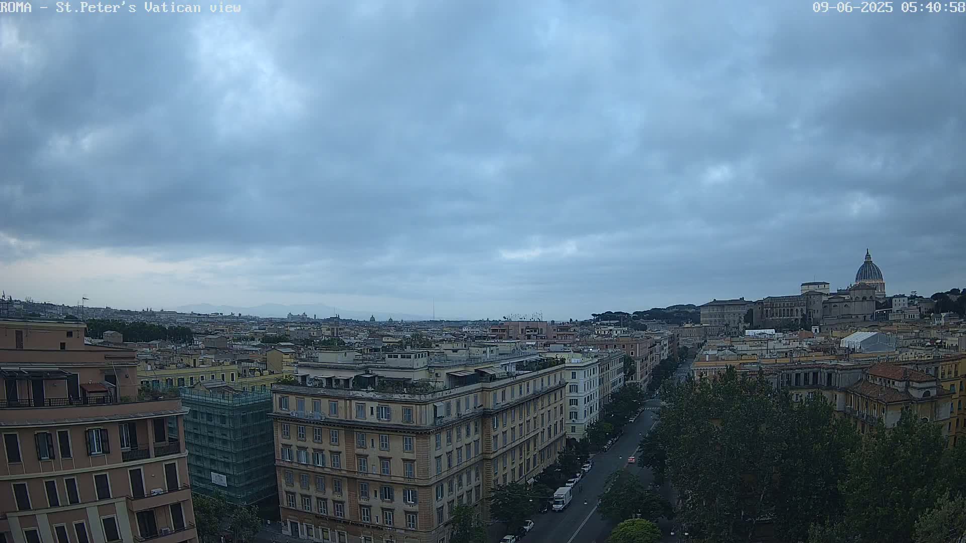Rome Skyline, Dome of St. Peter's - Vatican View Live Cam - Lazio, Italy