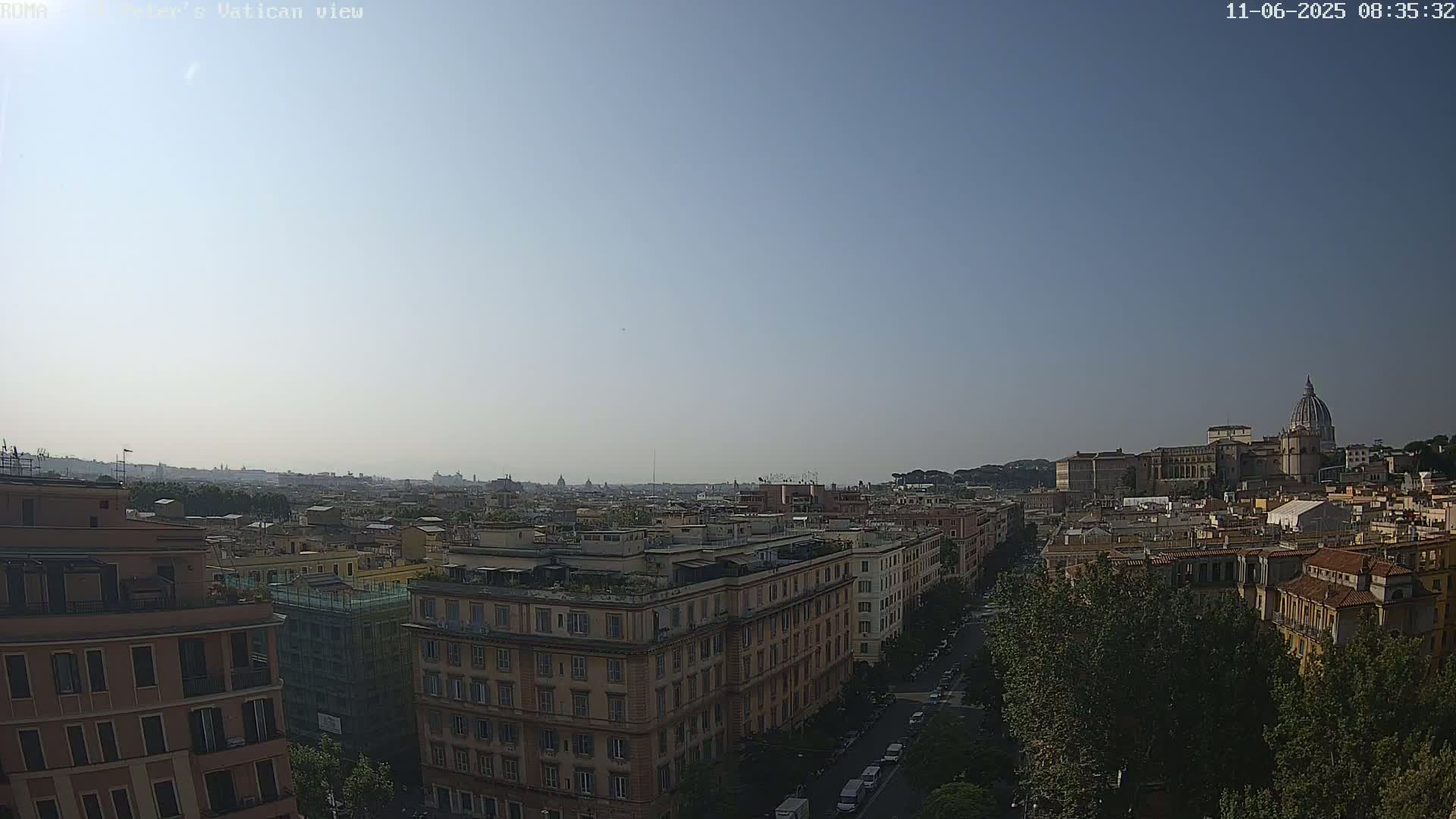 Rome Skyline, Dome of St. Peter's - Vatican View Live Cam - Lazio, Italy