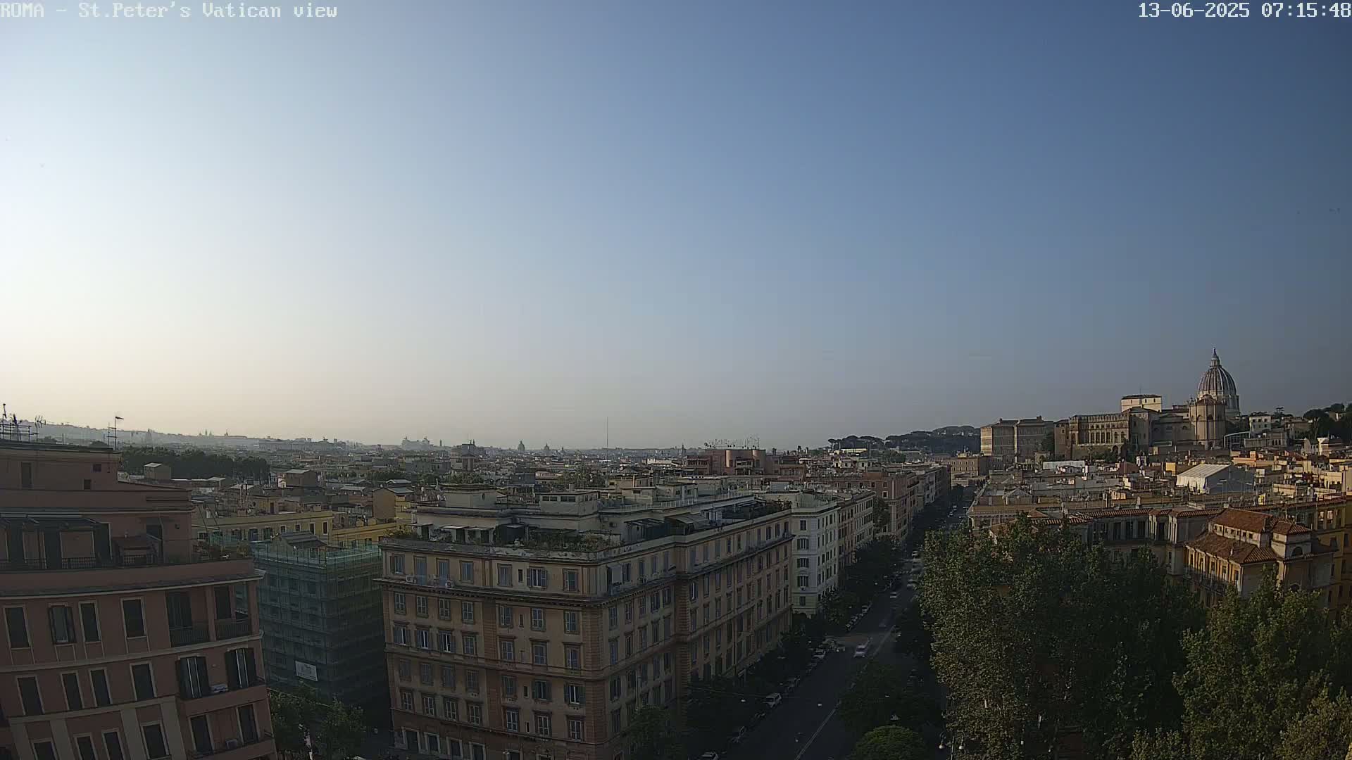 Rome Skyline, Dome of St. Peter's - Vatican View Live Cam - Lazio, Italy
