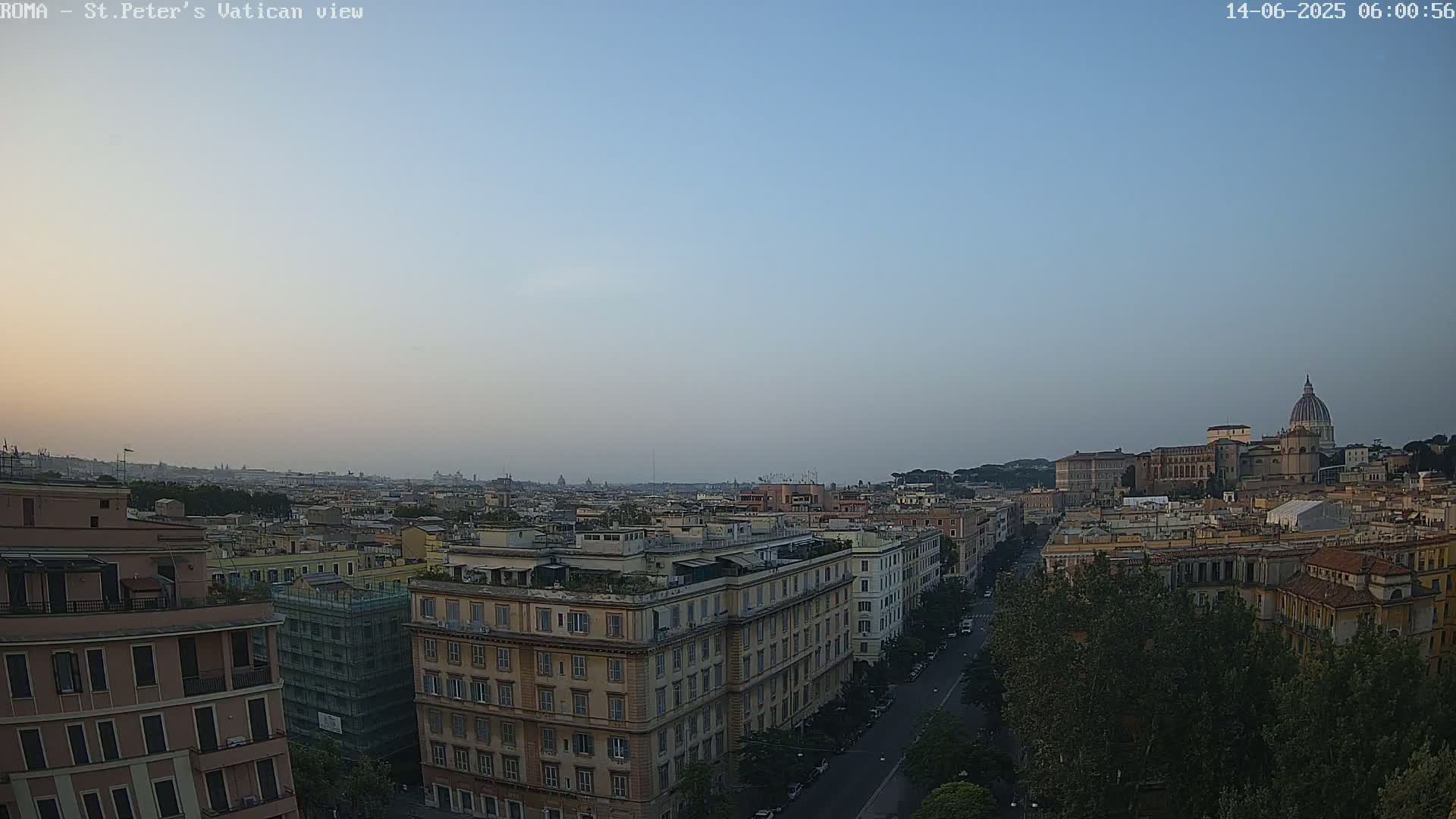 Rome Skyline, Dome of St. Peter's - Vatican View Live Cam - Lazio, Italy
