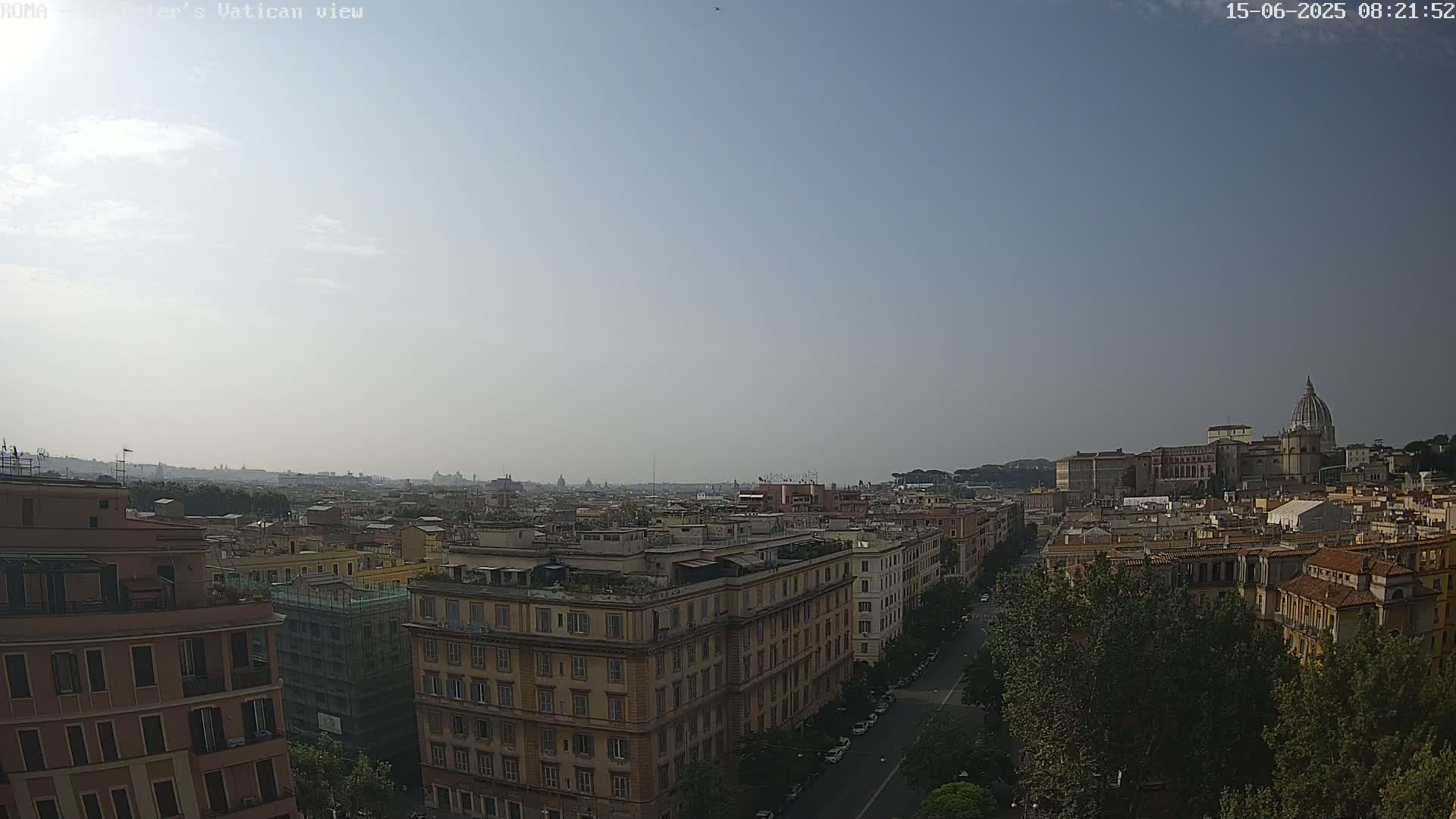 Rome Skyline, Dome of St. Peter's - Vatican View Live Cam - Lazio, Italy