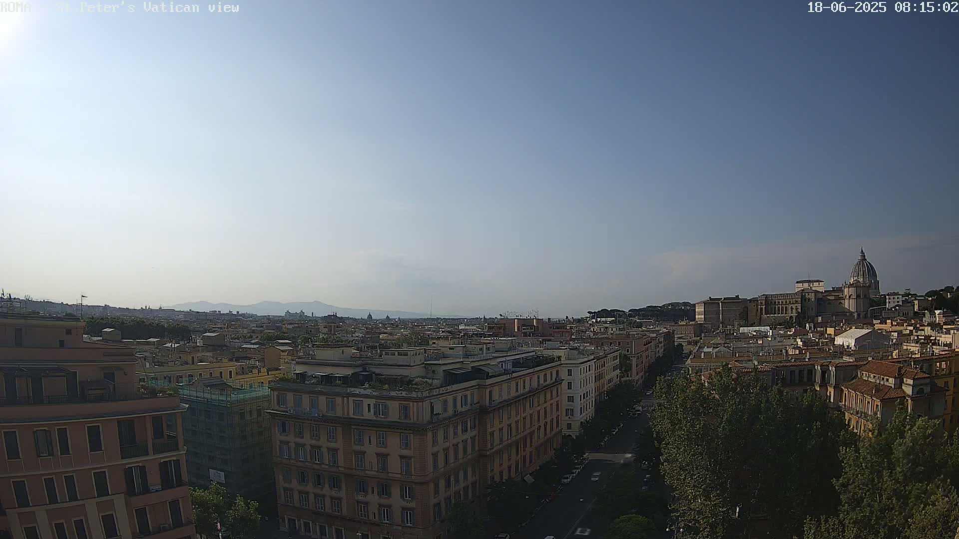 Rome Skyline, Dome of St. Peter's - Vatican View Live Cam - Lazio, Italy