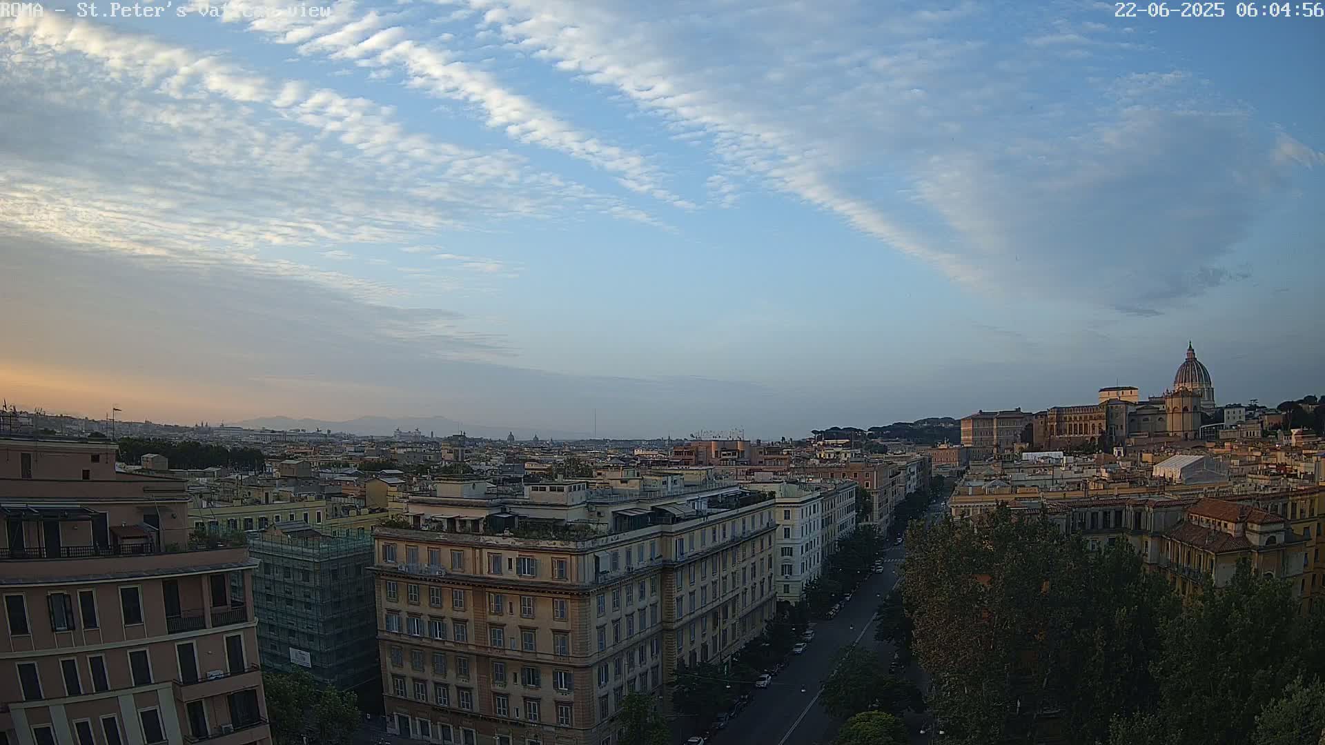 Rome Skyline, Dome of St. Peter's - Vatican View Live Cam - Lazio, Italy