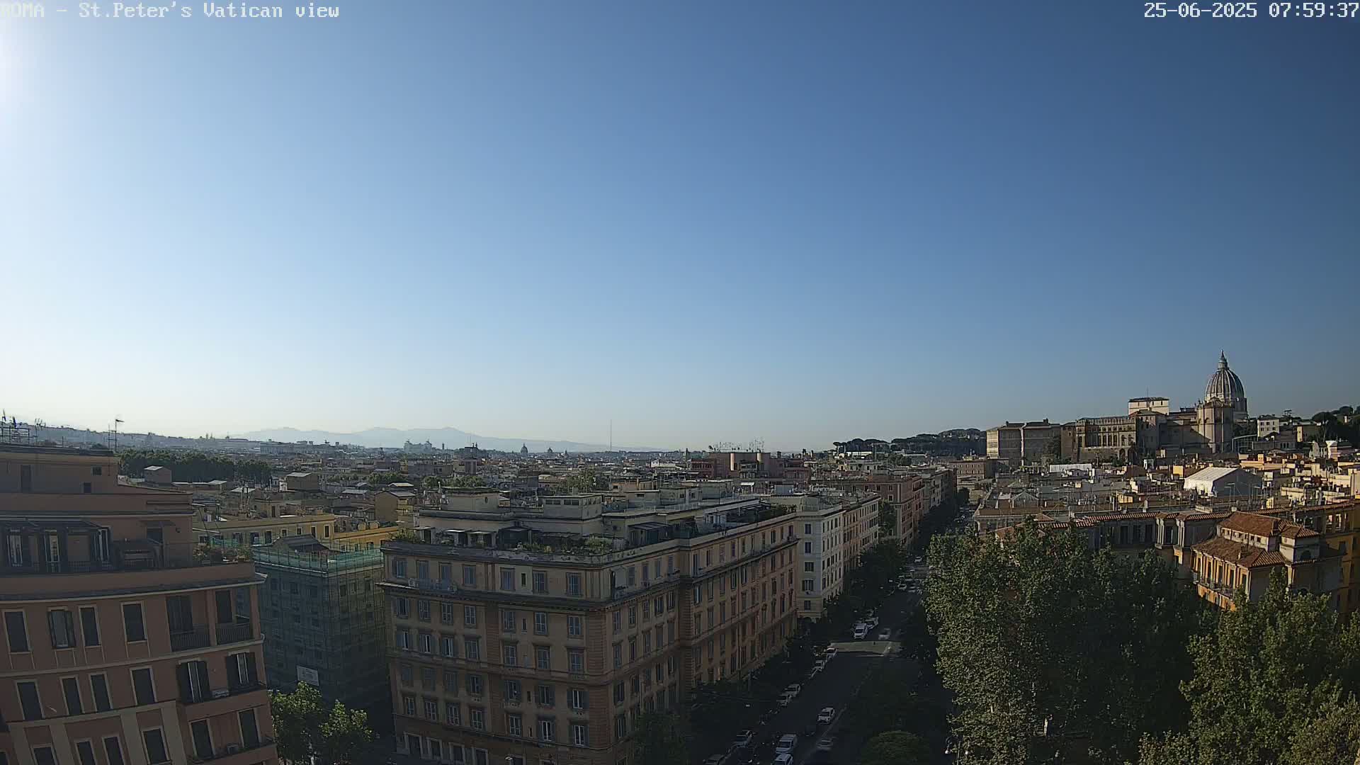 Rome Skyline, Dome of St. Peter's - Vatican View Live Cam - Lazio, Italy