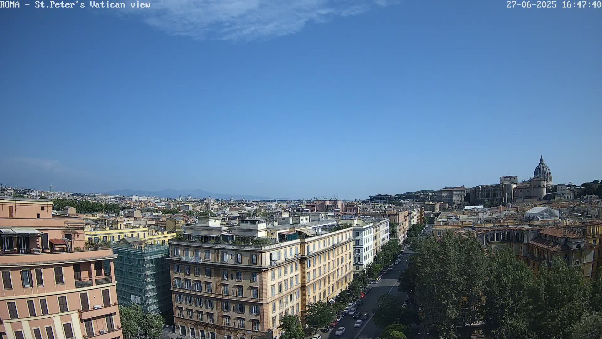Rome Skyline, Dome of St. Peter's - Vatican View Live Cam - Lazio, Italy