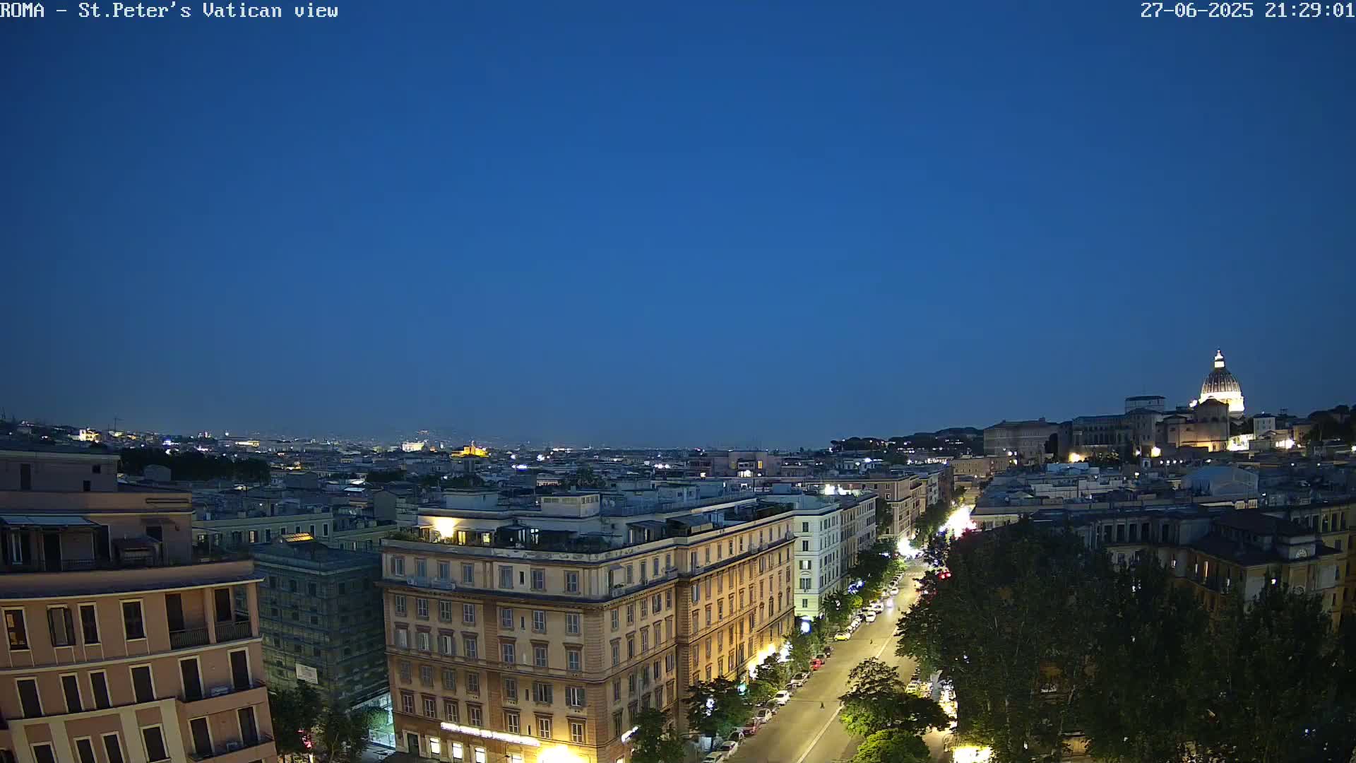 Rome Skyline, Dome of St. Peter's - Vatican View Live Cam - Lazio, Italy