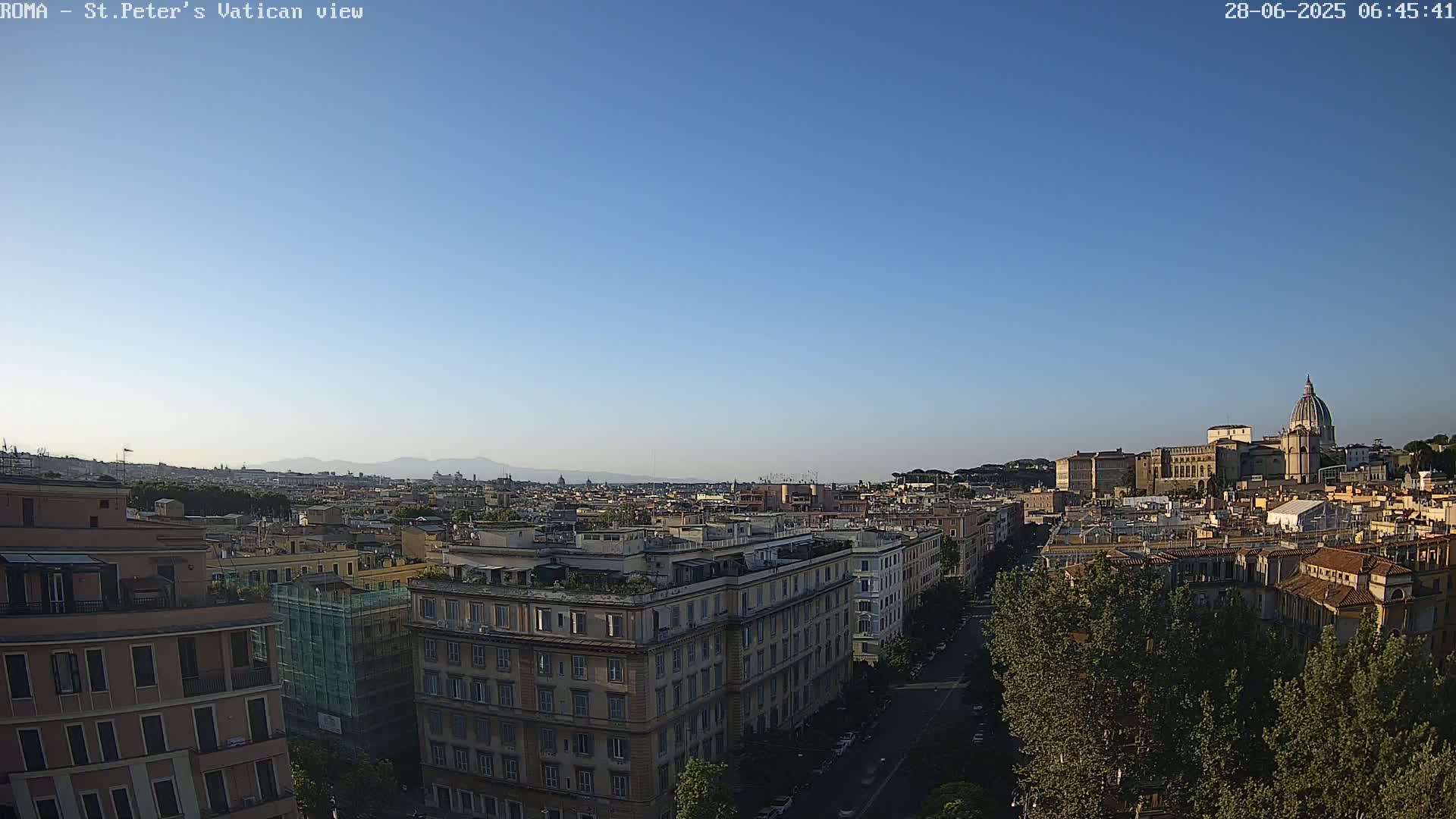 Rome Skyline, Dome of St. Peter's - Vatican View Live Cam - Lazio, Italy