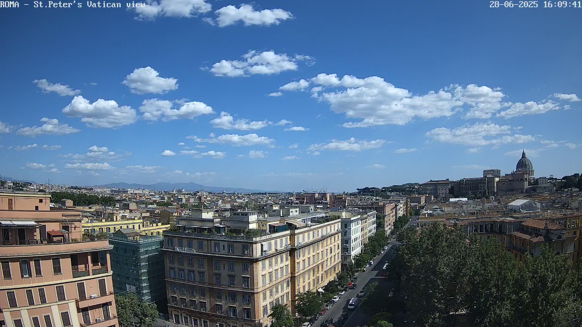 Rome Skyline, Dome of St. Peter's - Vatican View Live Cam - Lazio, Italy