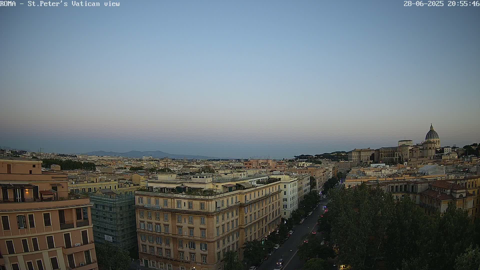 Rome Skyline, Dome of St. Peter's - Vatican View Live Cam - Lazio, Italy