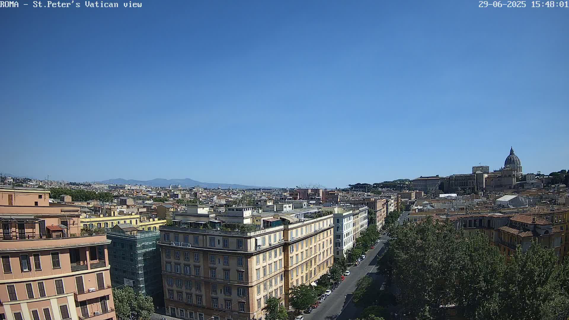 Rome Skyline, Dome of St. Peter's - Vatican View Live Cam - Lazio, Italy