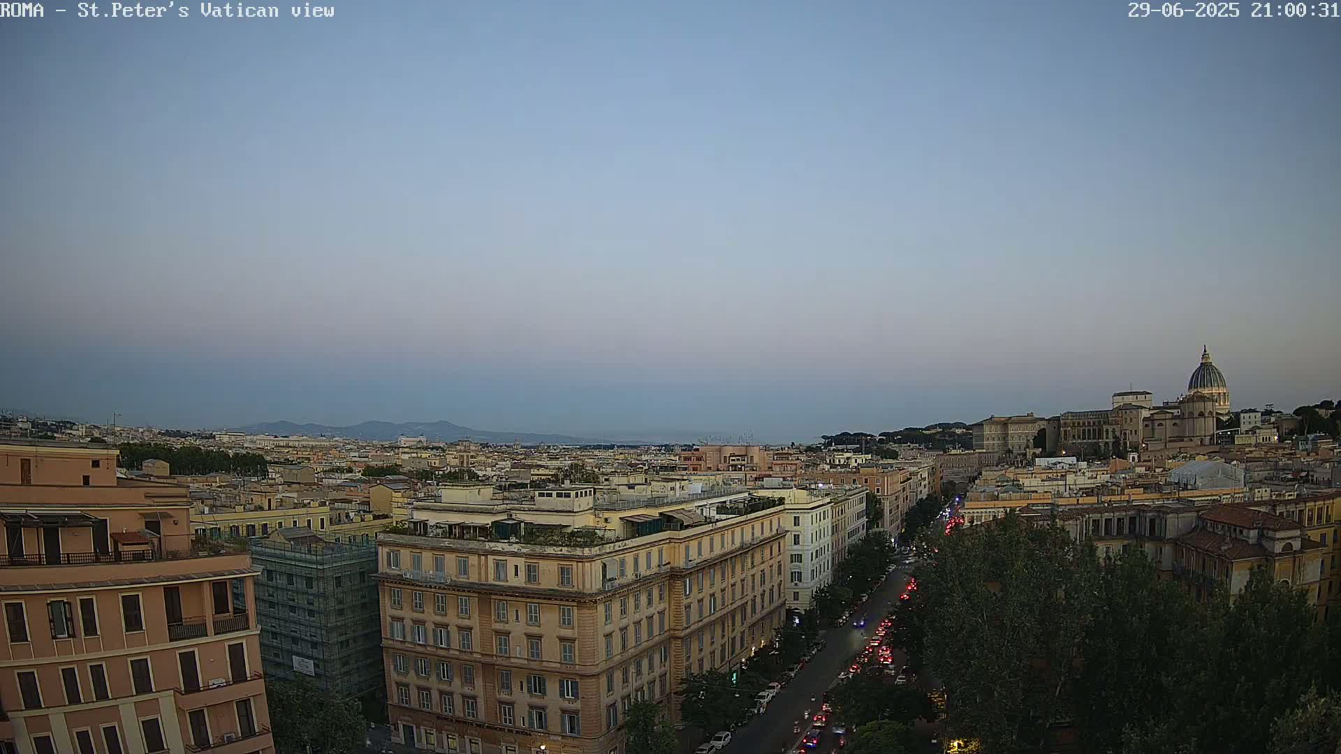 Rome Skyline, Dome of St. Peter's - Vatican View Live Cam - Lazio, Italy