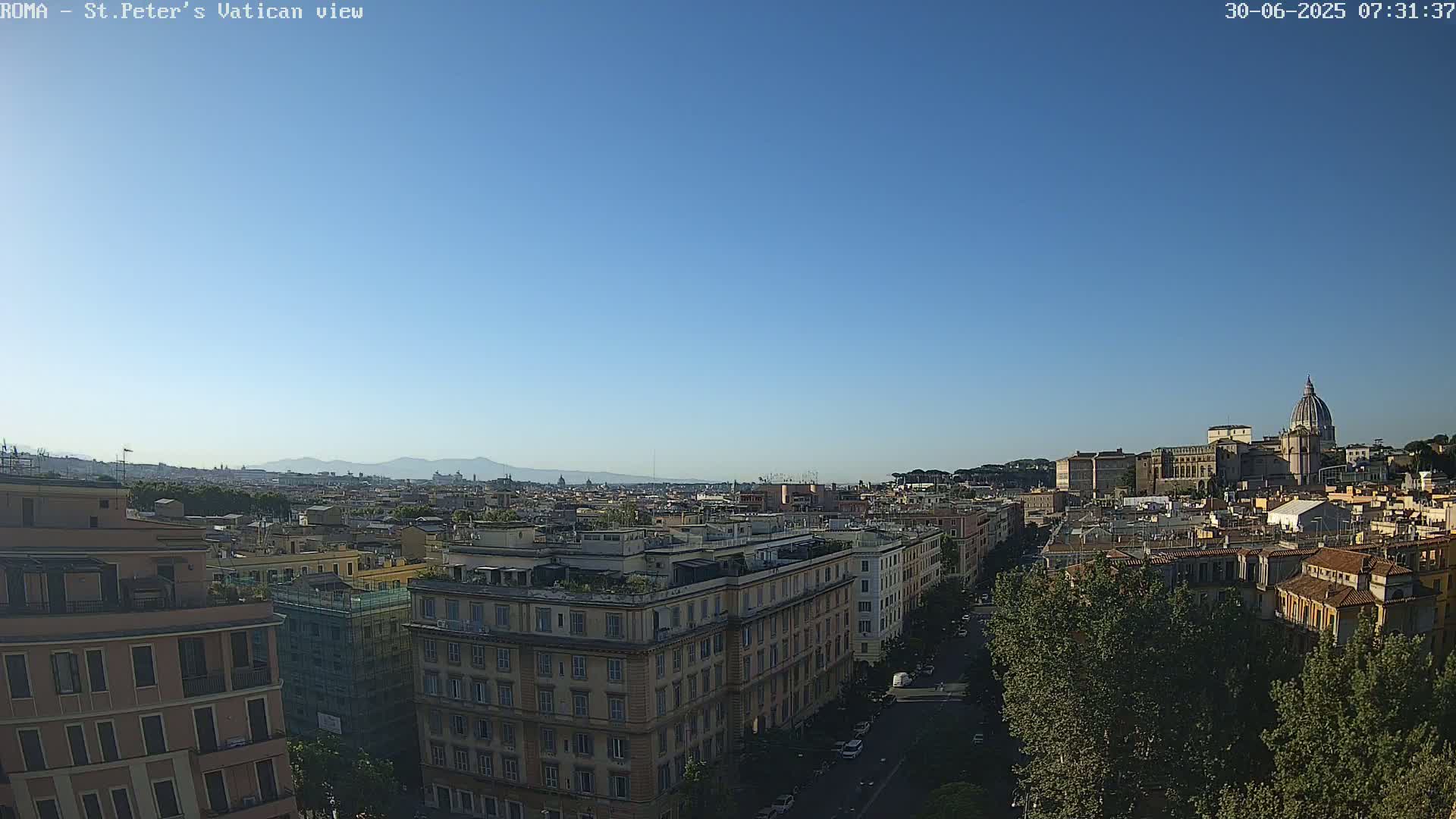 Rome Skyline, Dome of St. Peter's - Vatican View Live Cam - Lazio, Italy