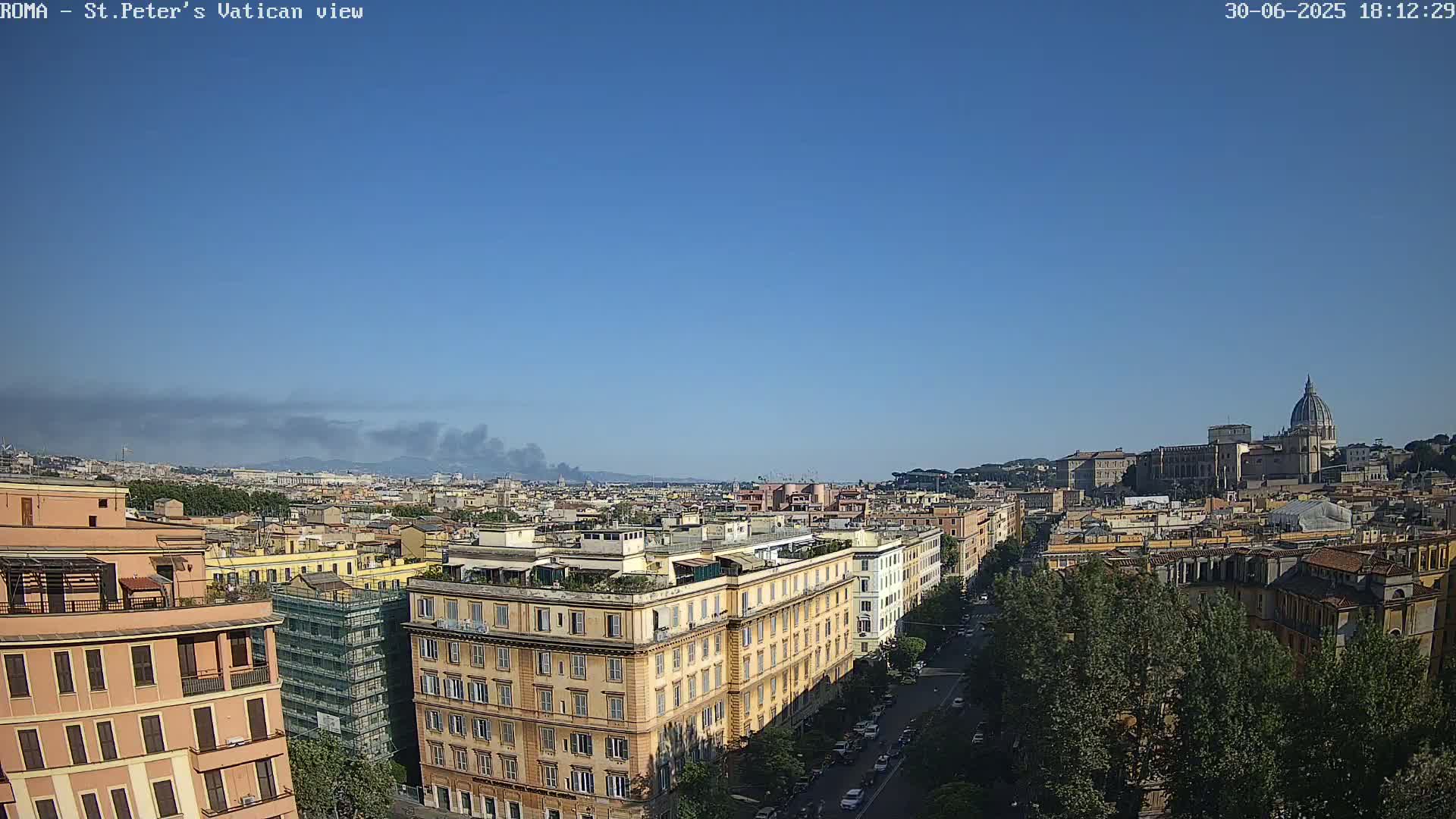 Rome Skyline, Dome of St. Peter's - Vatican View Live Cam - Lazio, Italy