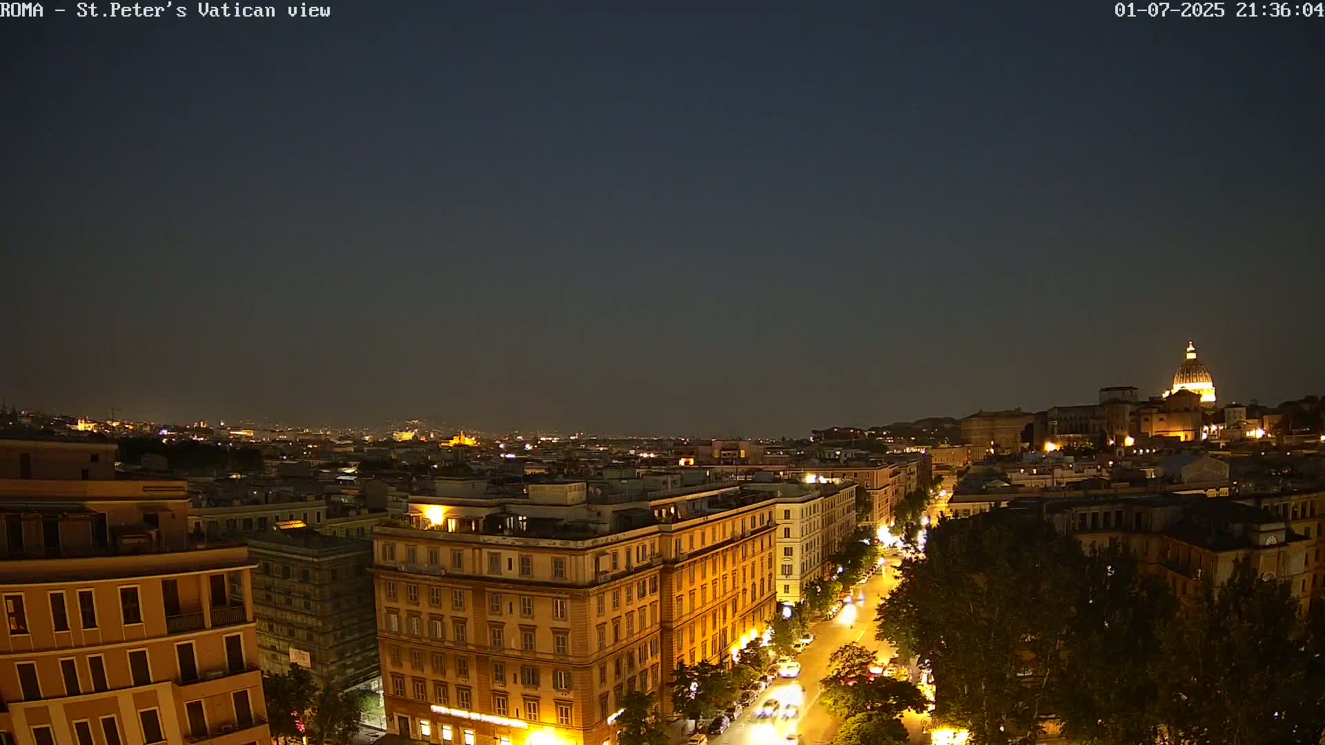 Rome Skyline, Dome of St. Peter's - Vatican View Live Cam - Lazio, Italy