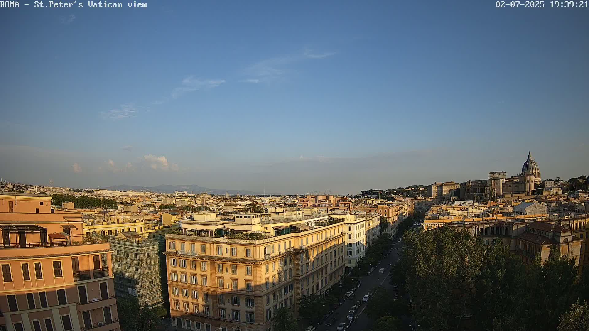 Rome Skyline, Dome of St. Peter's - Vatican View Live Cam - Lazio, Italy