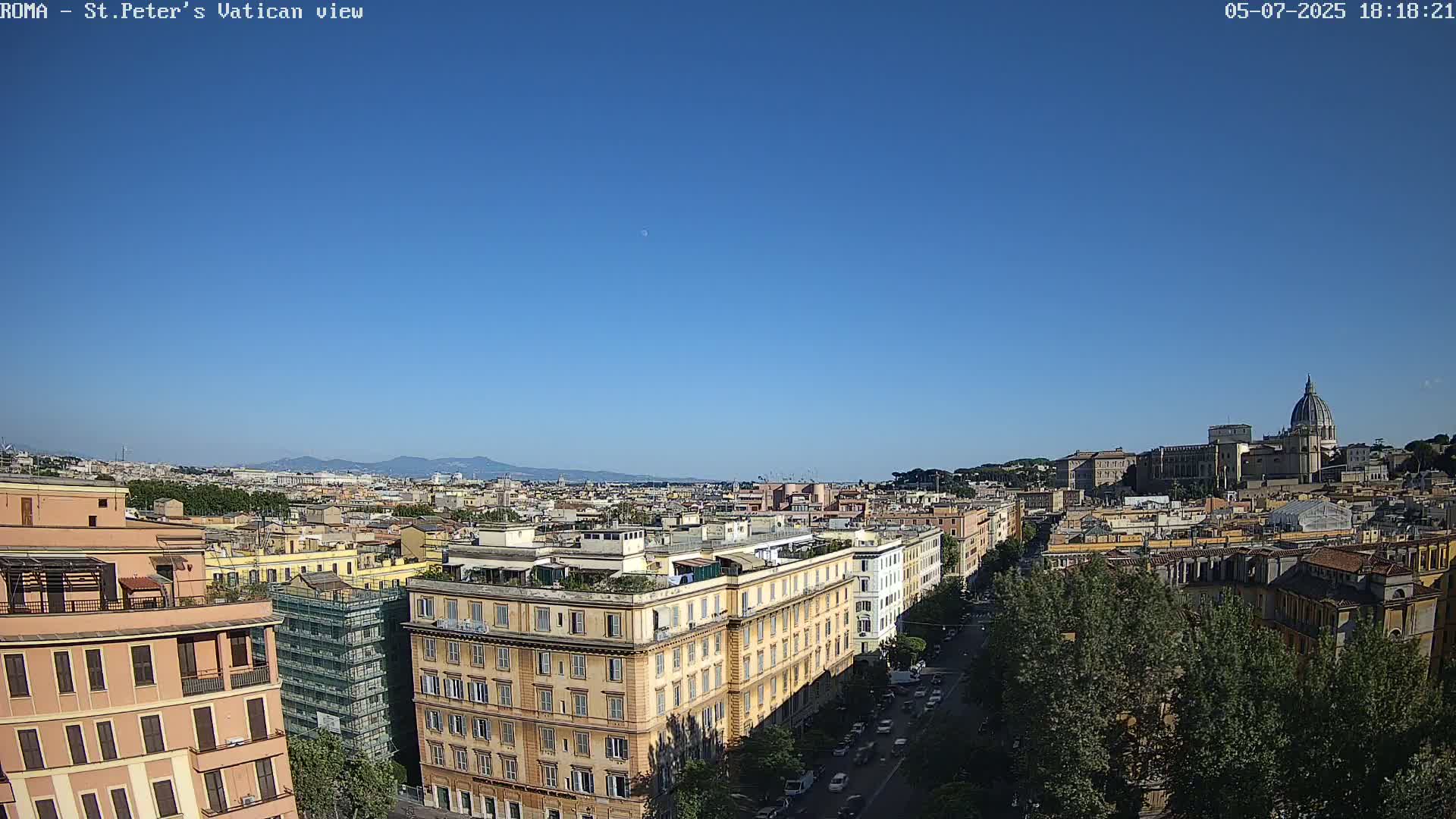 Rome Skyline, Dome of St. Peter's - Vatican View Live Cam - Lazio, Italy