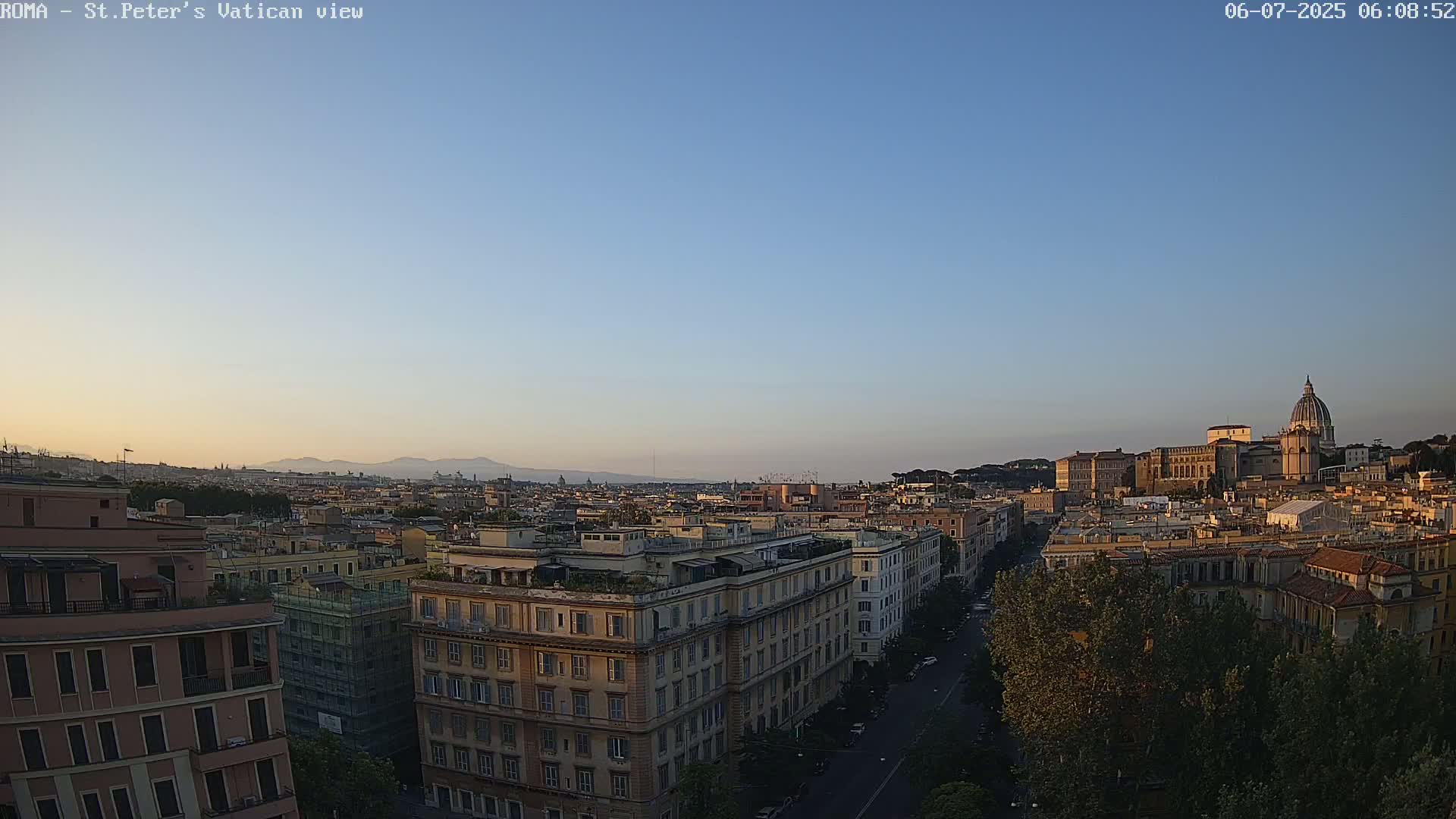 Rome Skyline, Dome of St. Peter's - Vatican View Live Cam - Lazio, Italy
