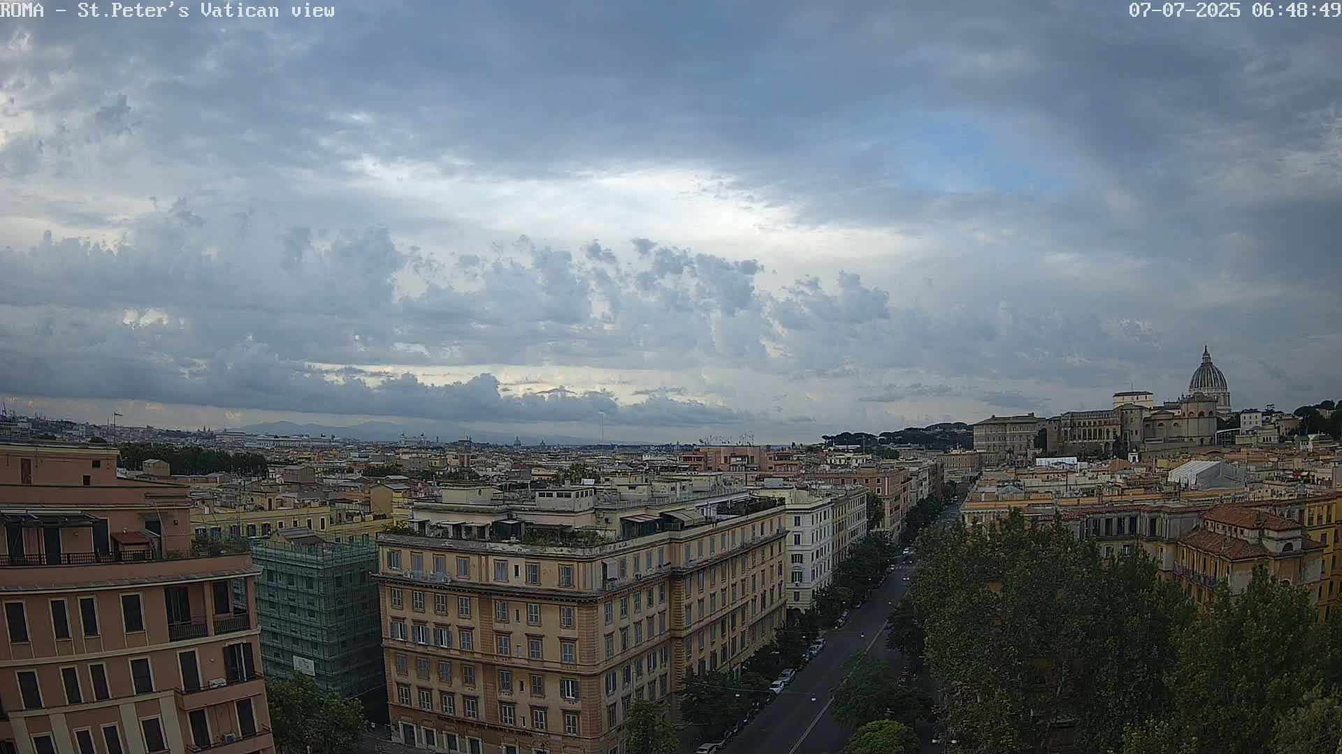 Rome Skyline, Dome of St. Peter's - Vatican View Live Cam - Lazio, Italy