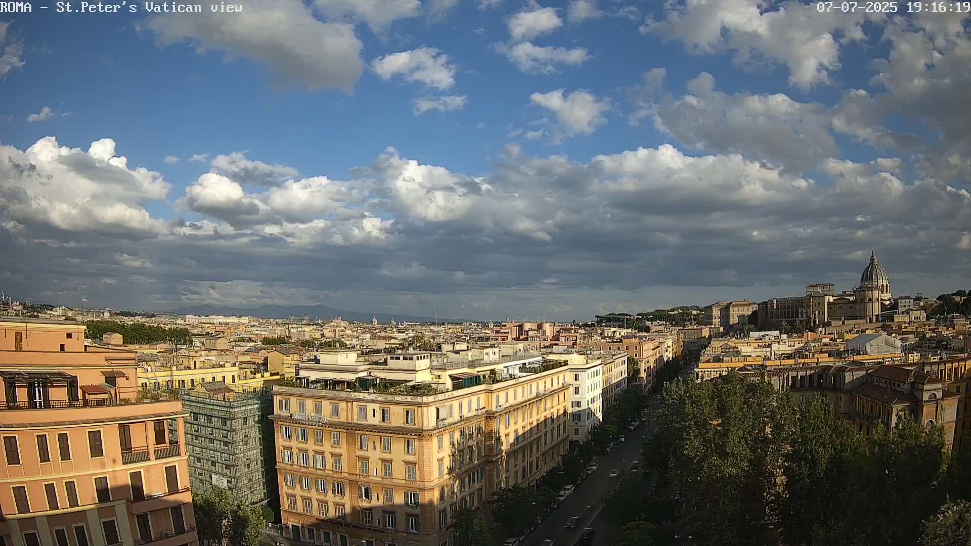 Rome Skyline, Dome of St. Peter's - Vatican View Live Cam - Lazio, Italy