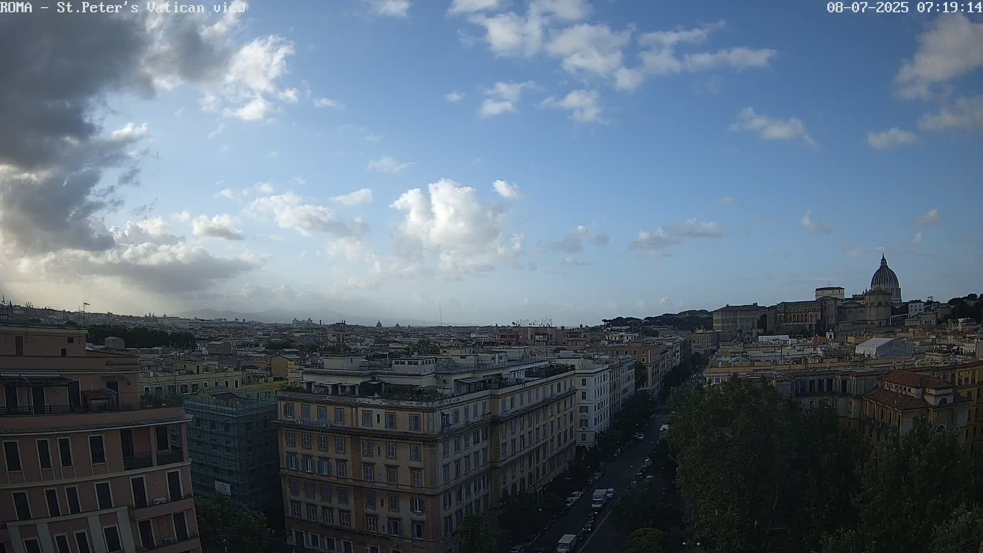 Rome Skyline, Dome of St. Peter's - Vatican View Live Cam - Lazio, Italy