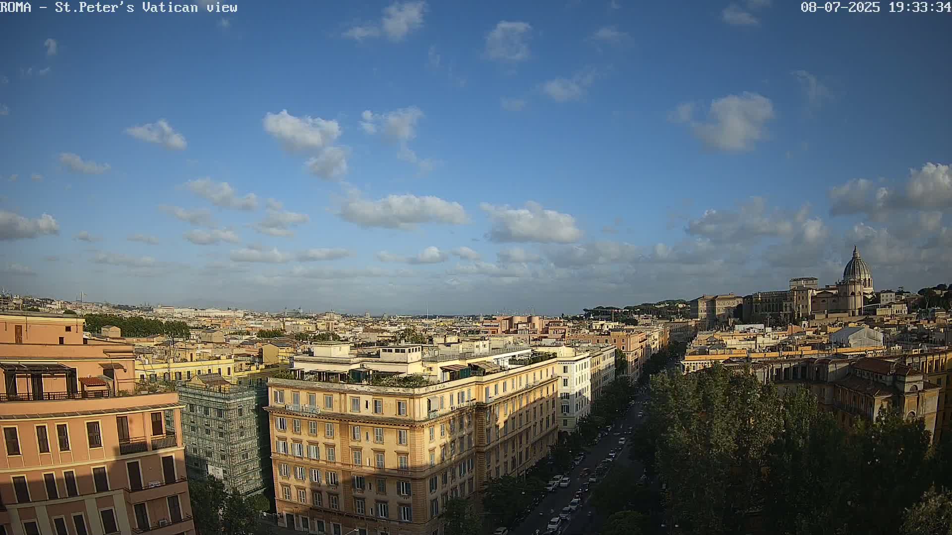 Rome Skyline, Dome of St. Peter's - Vatican View Live Cam - Lazio, Italy