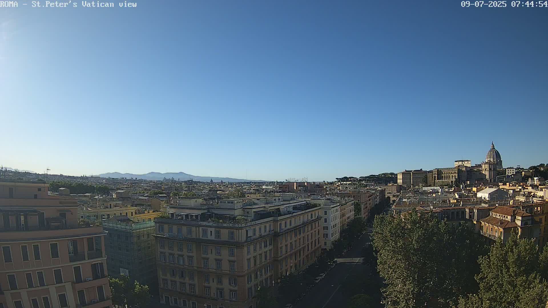 Rome Skyline, Dome of St. Peter's - Vatican View Live Cam - Lazio, Italy