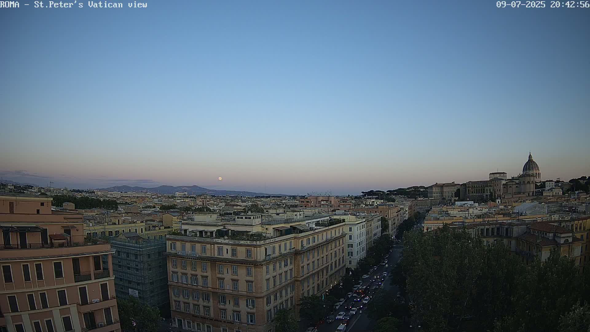 Rome Skyline, Dome of St. Peter's - Vatican View Live Cam - Lazio, Italy