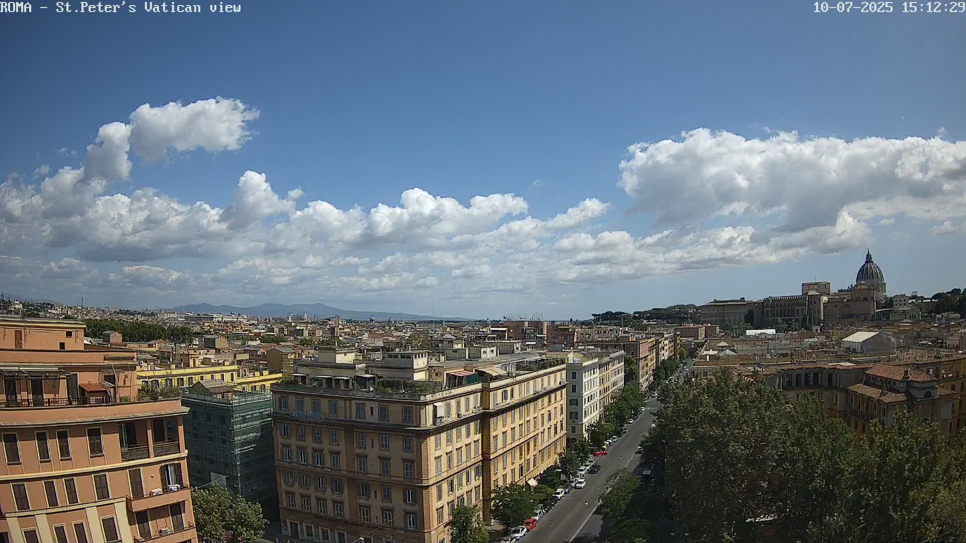 Rome Skyline, Dome of St. Peter's - Vatican View Live Cam - Lazio, Italy