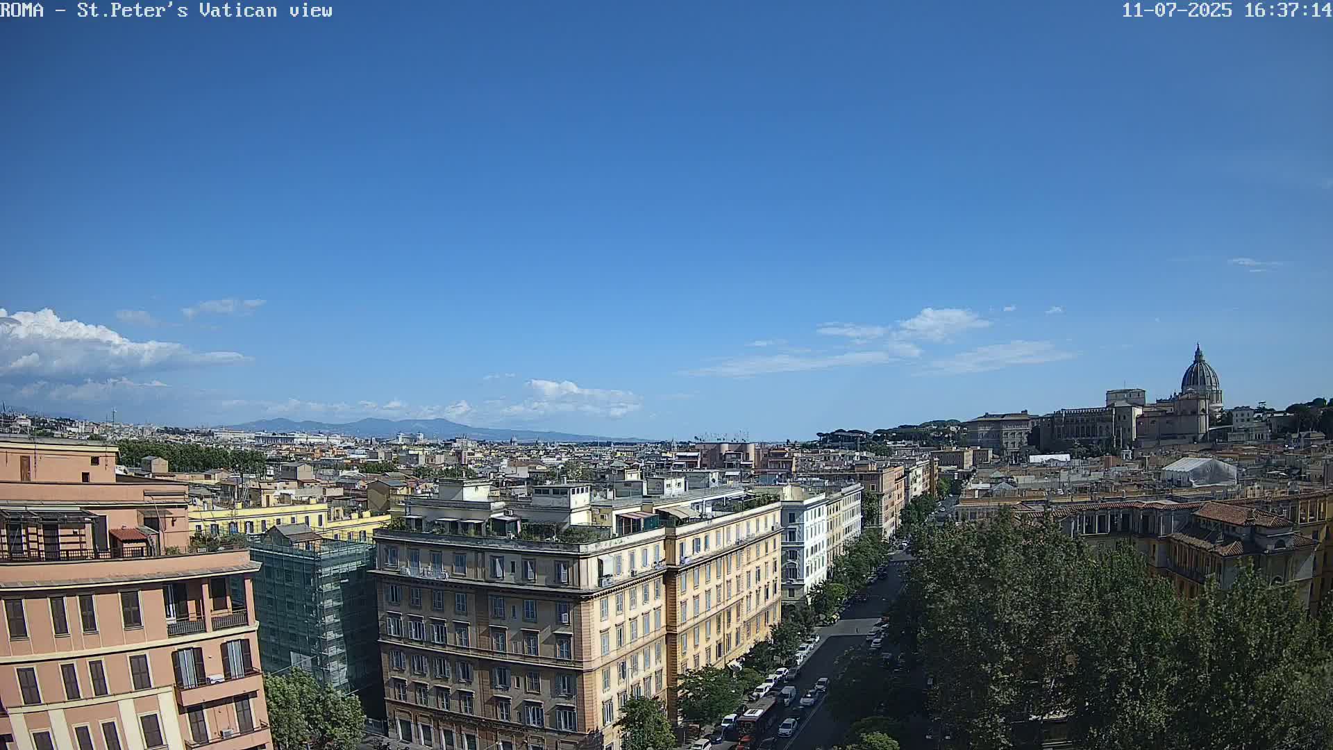 Rome Skyline, Dome of St. Peter's - Vatican View Live Cam - Lazio, Italy