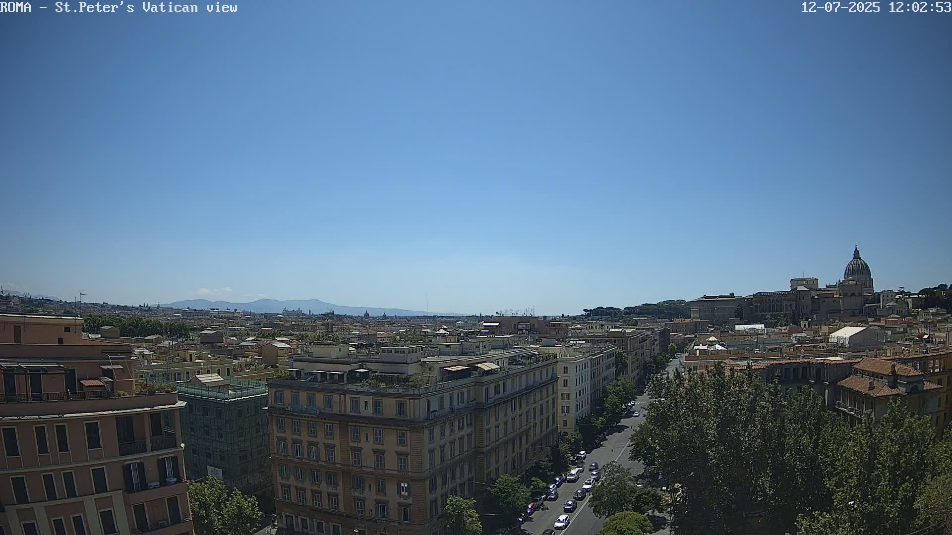 Rome Skyline, Dome of St. Peter's - Vatican View Live Cam - Lazio, Italy