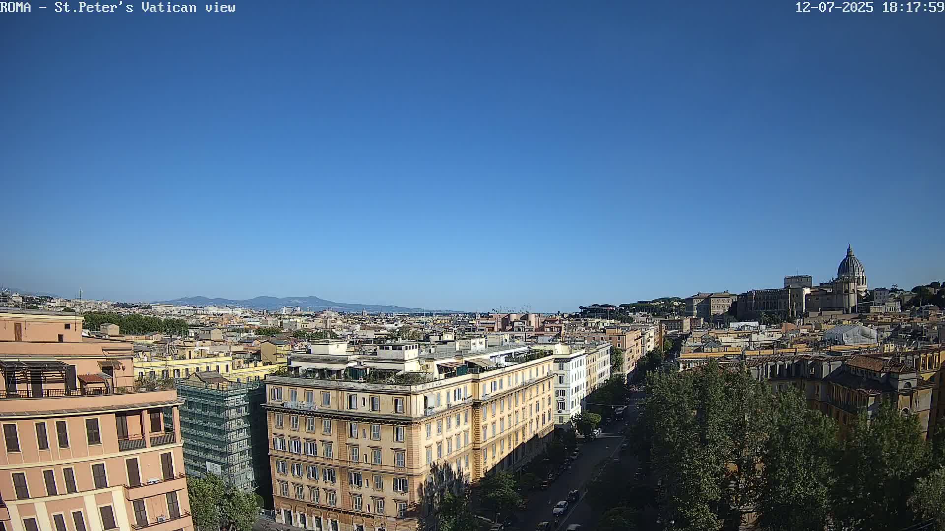 Rome Skyline, Dome of St. Peter's - Vatican View Live Cam - Lazio, Italy