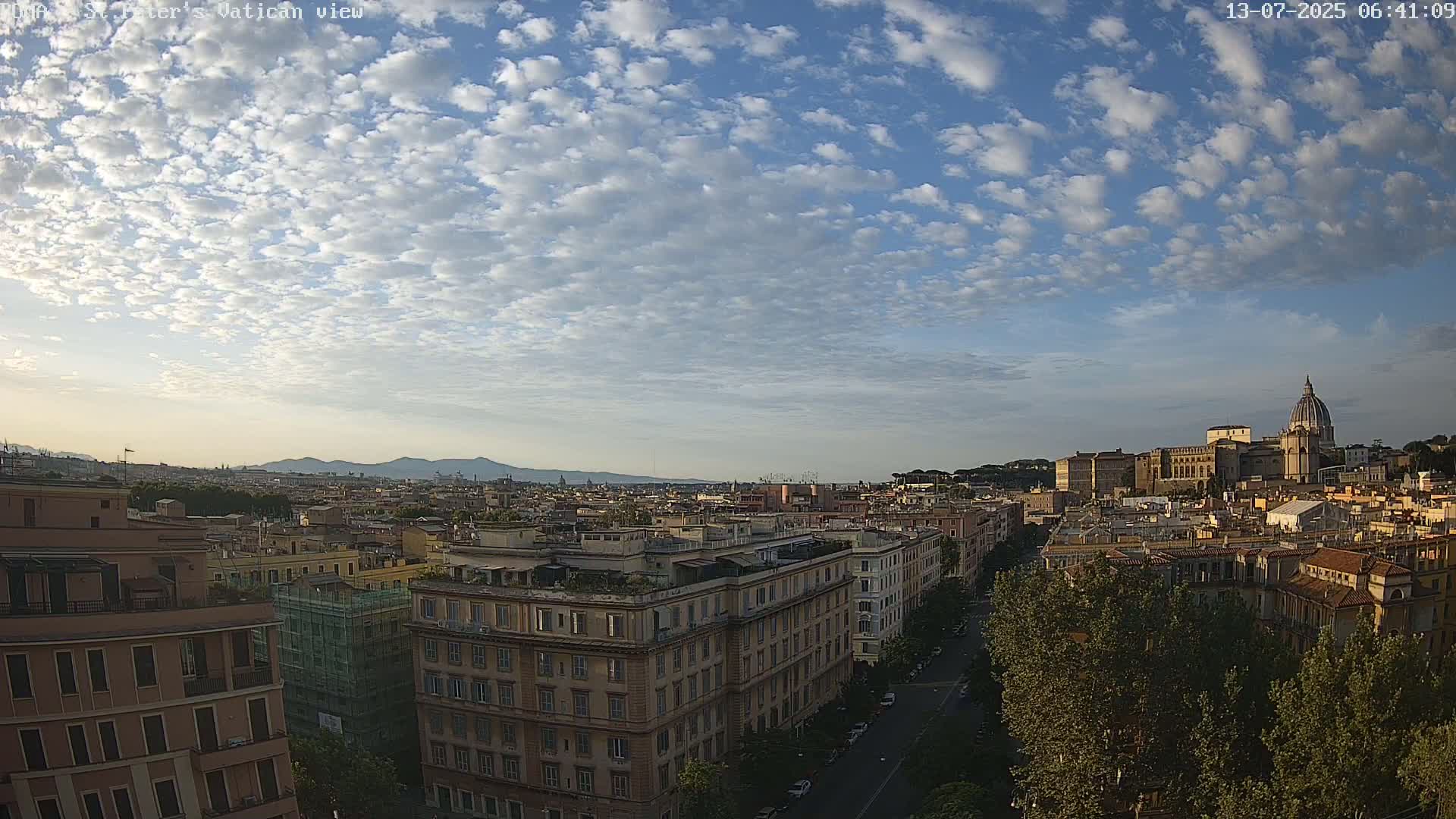 Rome Skyline, Dome of St. Peter's - Vatican View Live Cam - Lazio, Italy