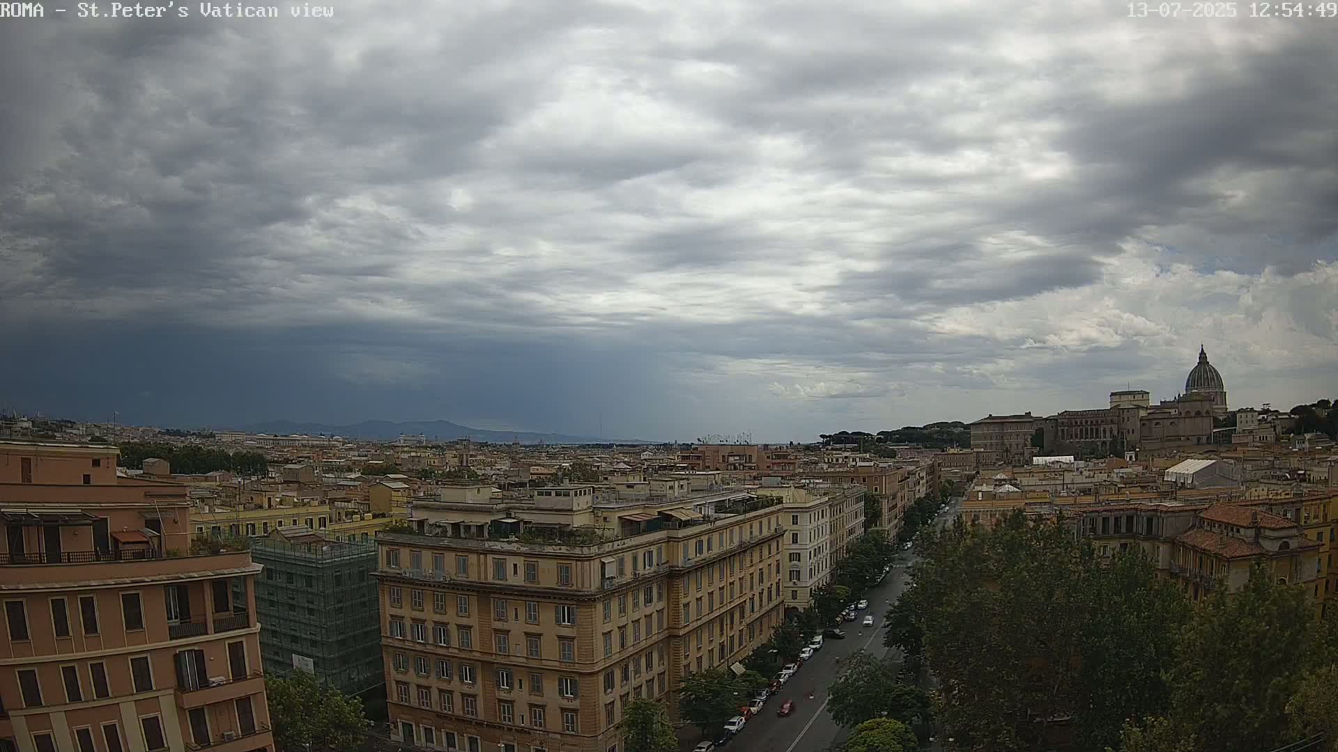 Rome Skyline, Dome of St. Peter's - Vatican View Live Cam - Lazio, Italy