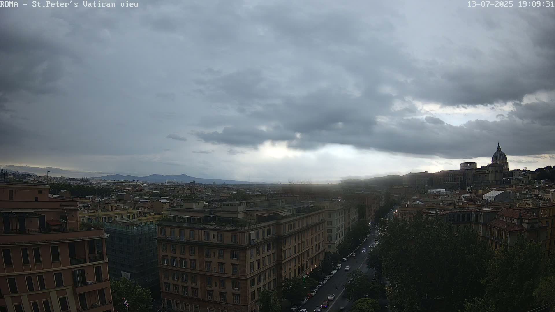 Rome Skyline, Dome of St. Peter's - Vatican View Live Cam - Lazio, Italy