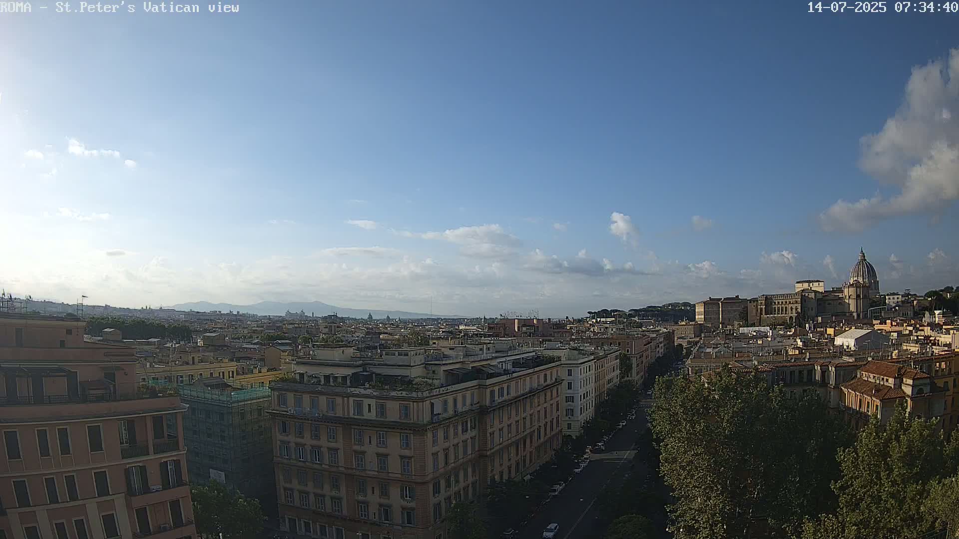Rome Skyline, Dome of St. Peter's - Vatican View Live Cam - Lazio, Italy
