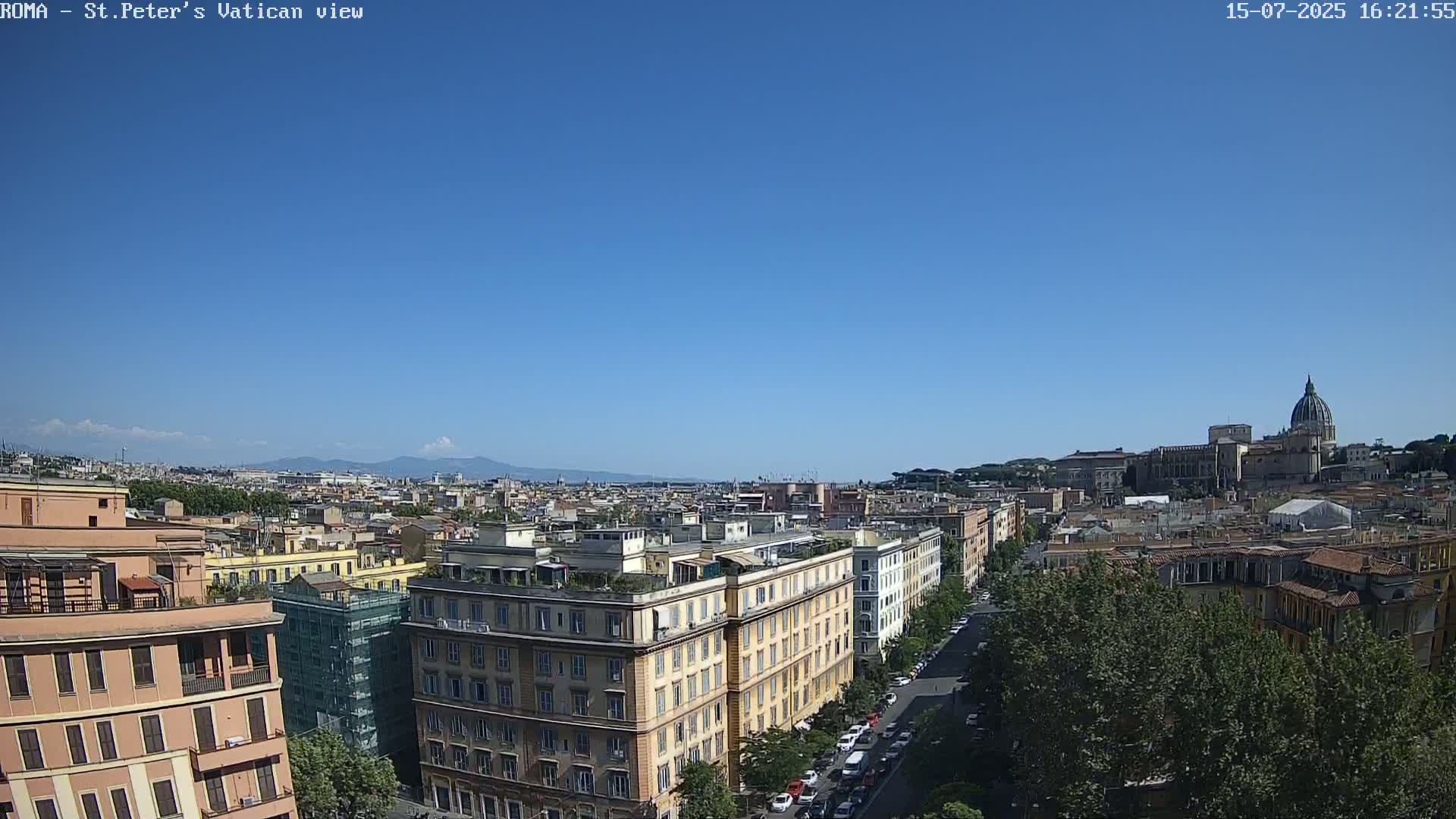 Rome Skyline, Dome of St. Peter's - Vatican View Live Cam - Lazio, Italy