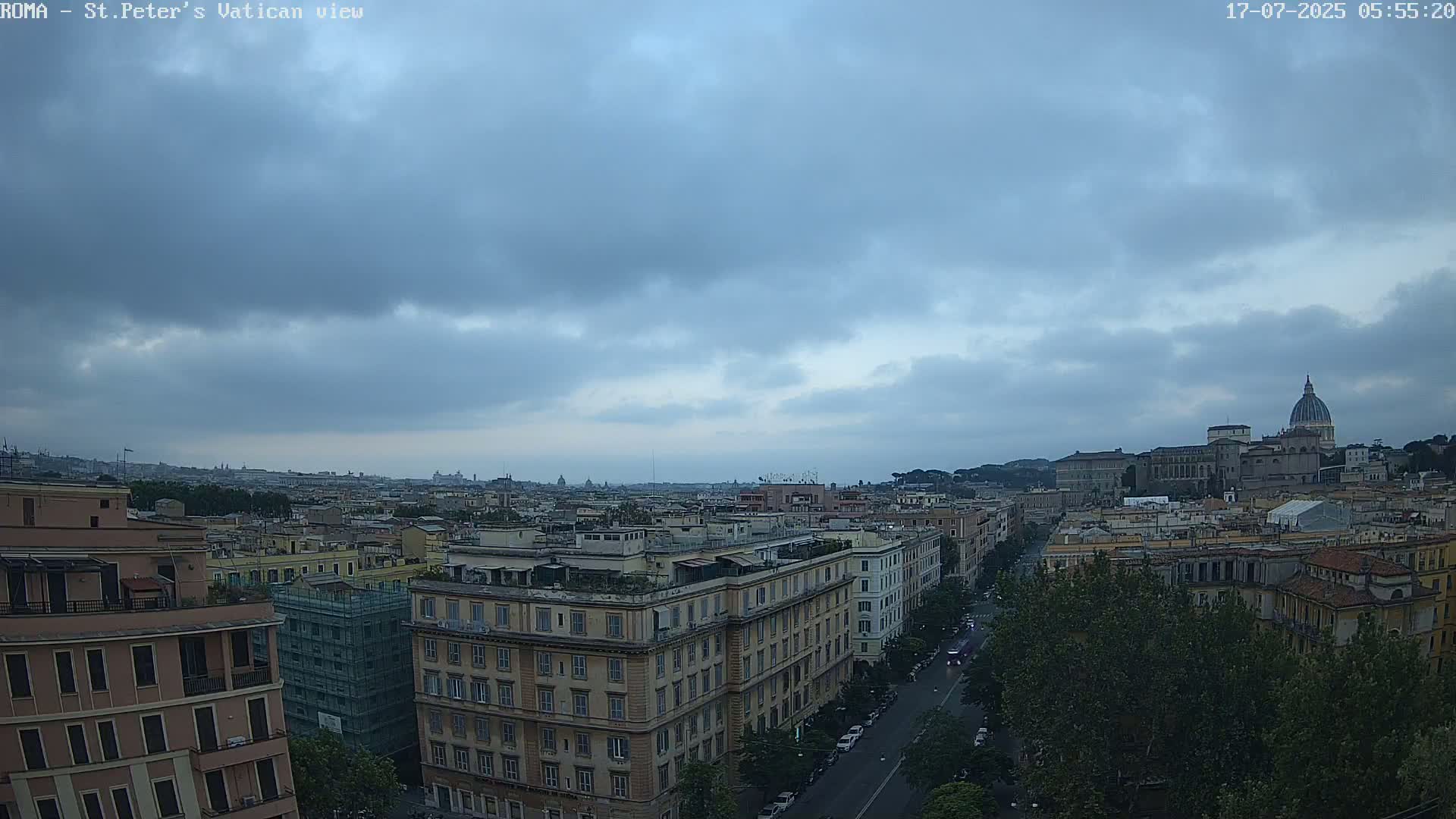 Rome Skyline, Dome of St. Peter's - Vatican View Live Cam - Lazio, Italy